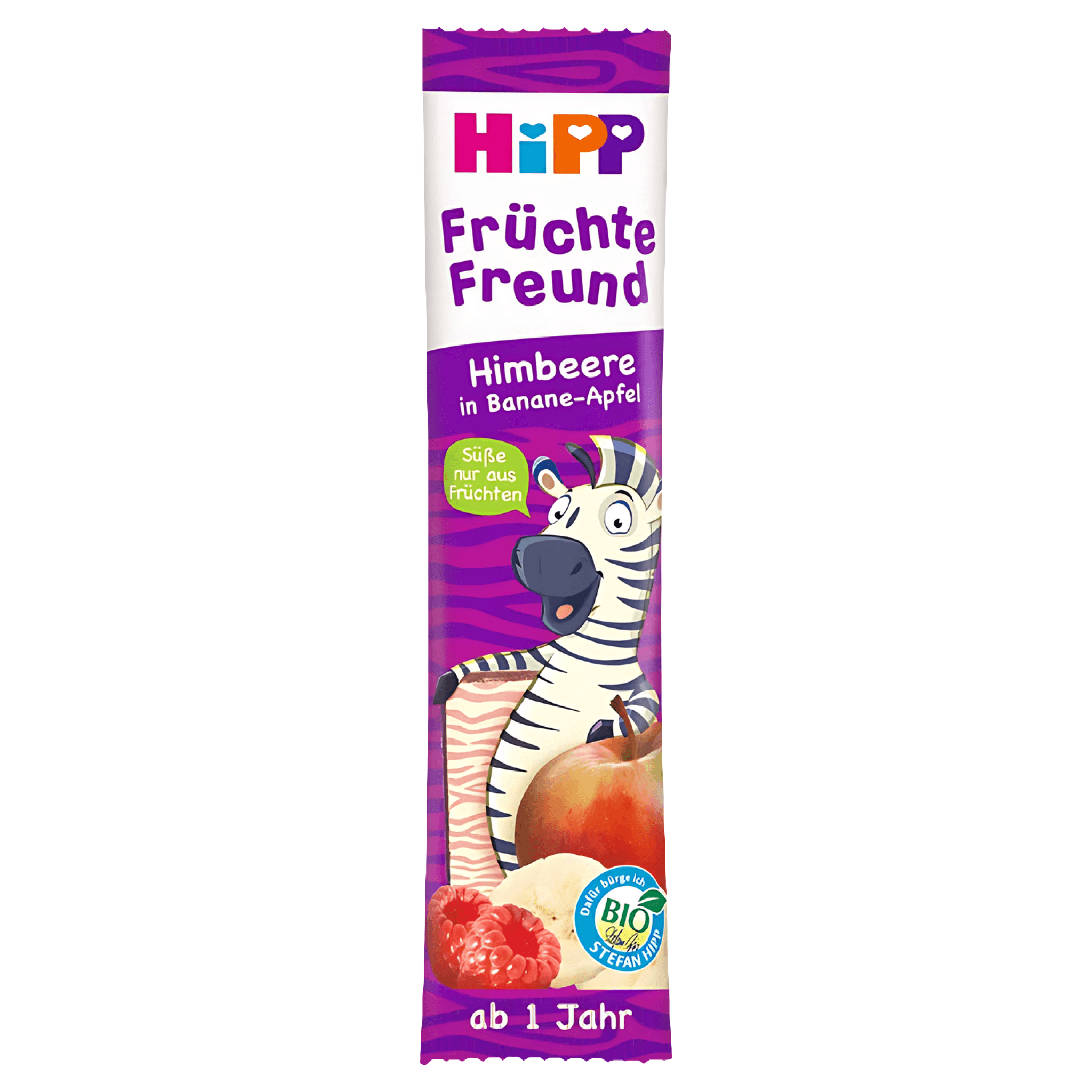 Baton Hipp Fruit-Friend mar, banana, zmeura, de la 1 an, 23 g