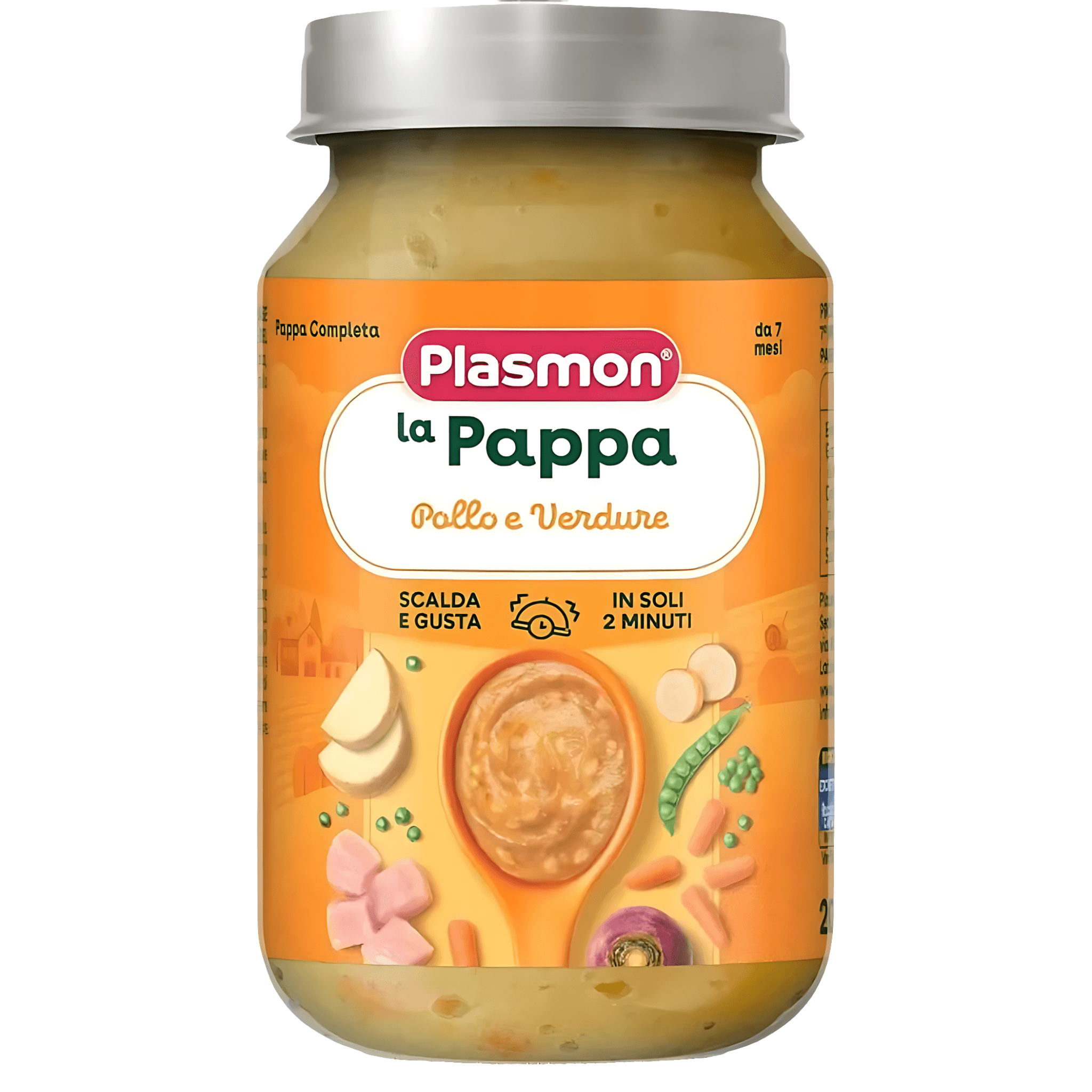 Meniu cu pui si legume Plasmon La Papa, de la 7 luni, 200 g
