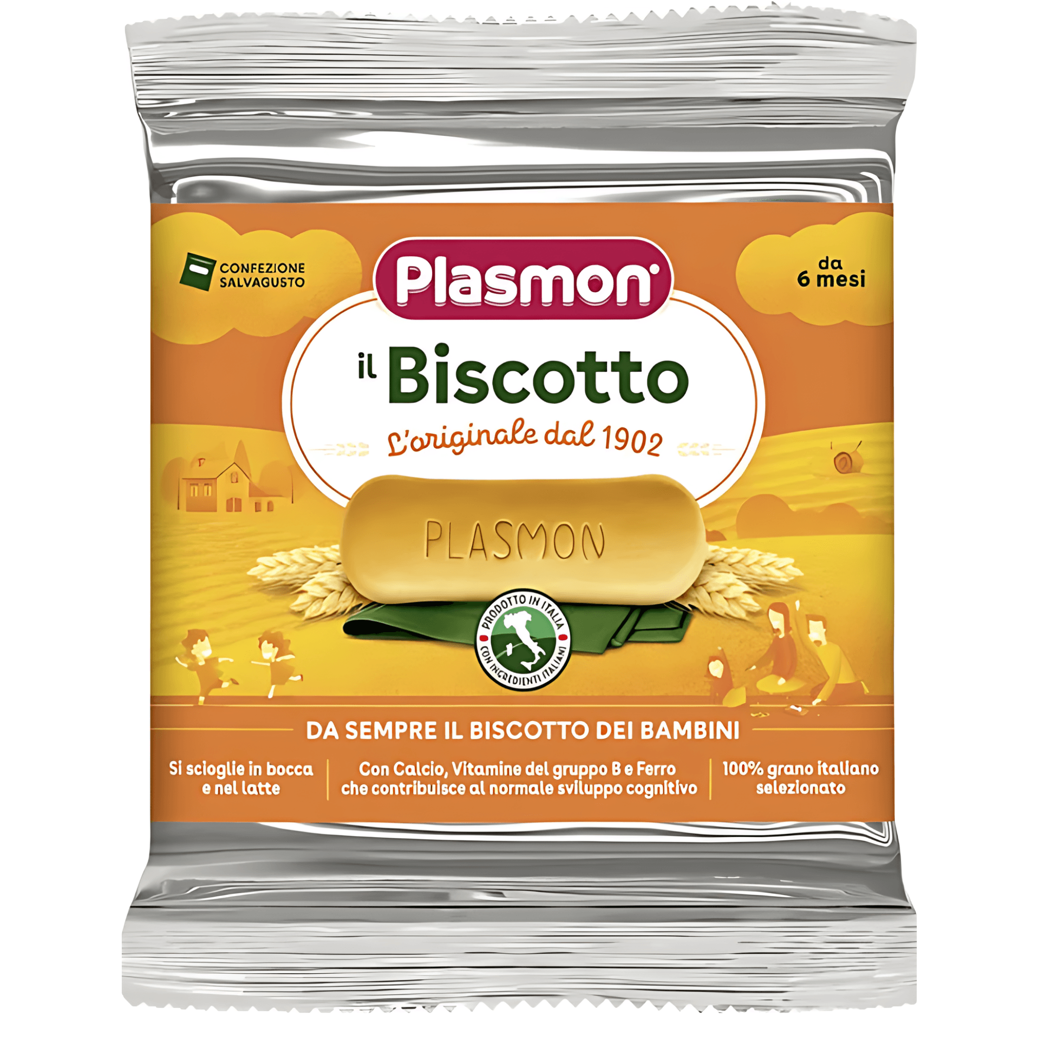Biscuiti cu vitamine Plasmon, de la 6 luni, 60 g