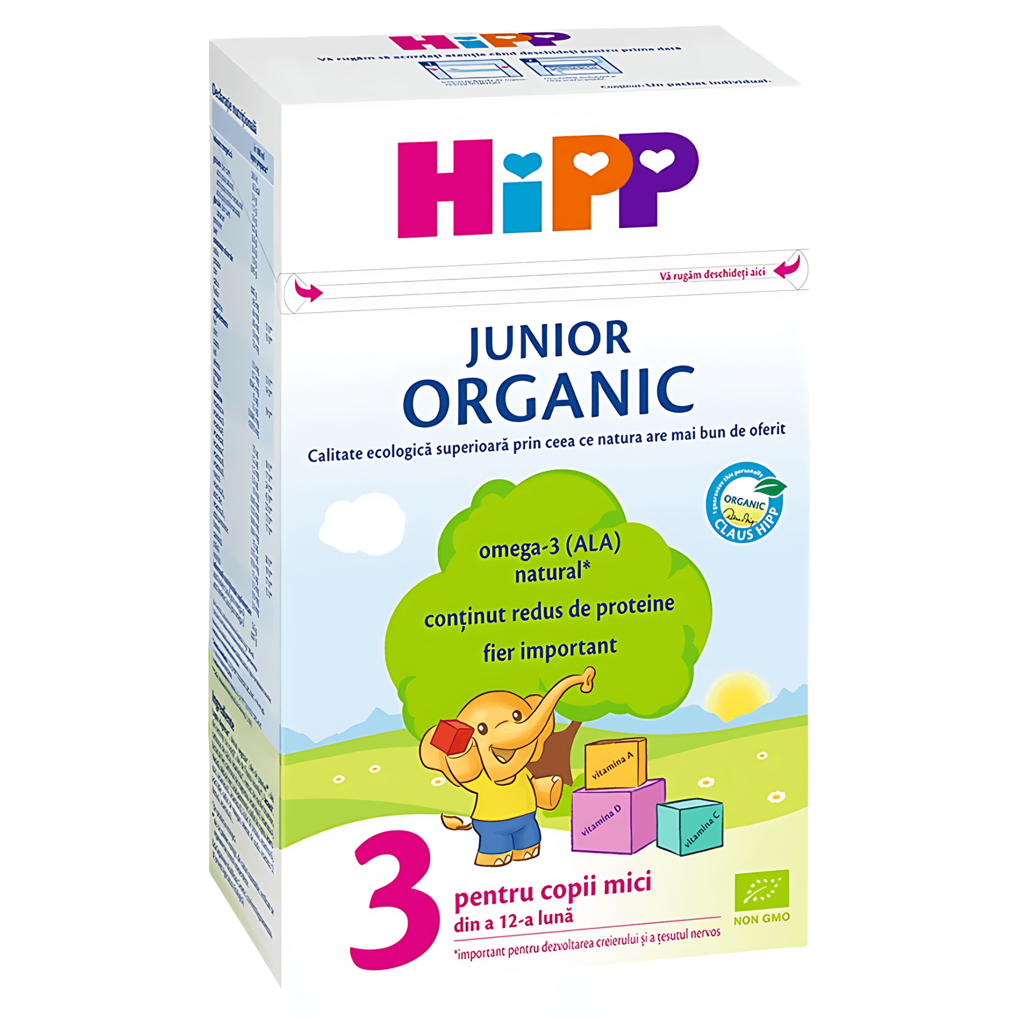 Lapte de crestere Hipp Organic 3, 1+ani, 500g