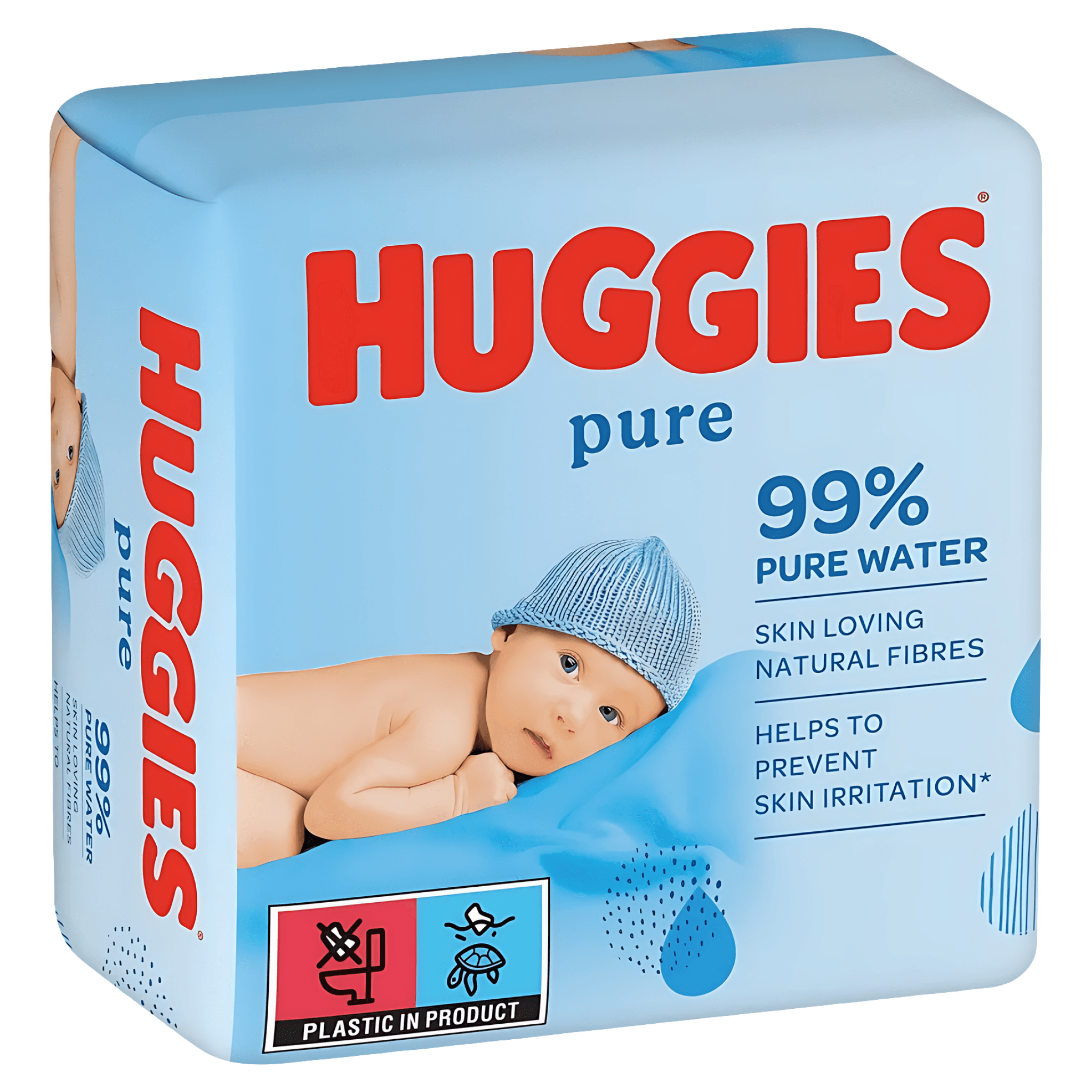Servetele umede bebelusi Huggies Pure Triplo, 3 pachete x 56, 168 bucati