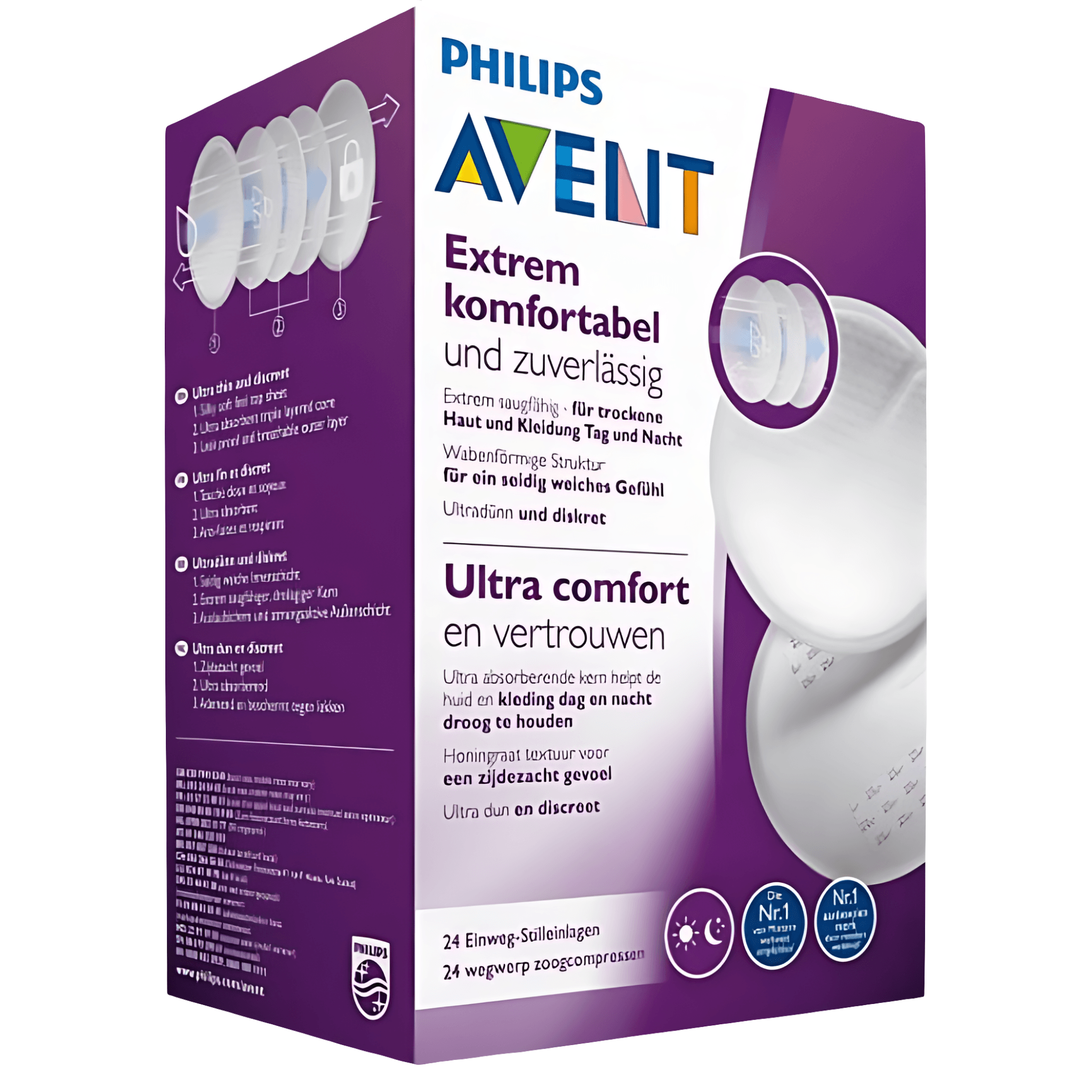 Tampoane pentru sani Philips Avent SCF254/24, 24 bucati