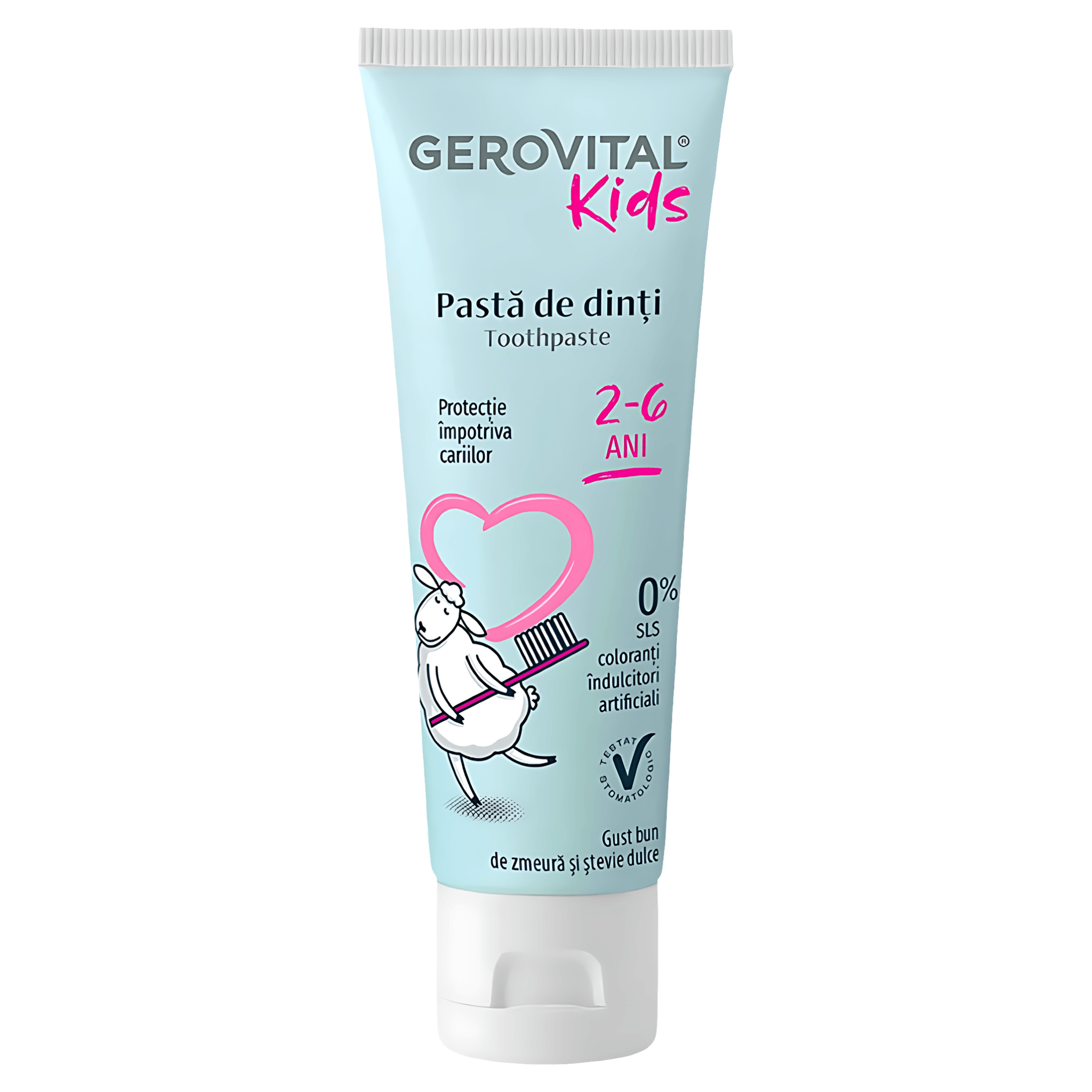 Pasta de dinti Gerovital Kids, 2-6 ani, 50 ml