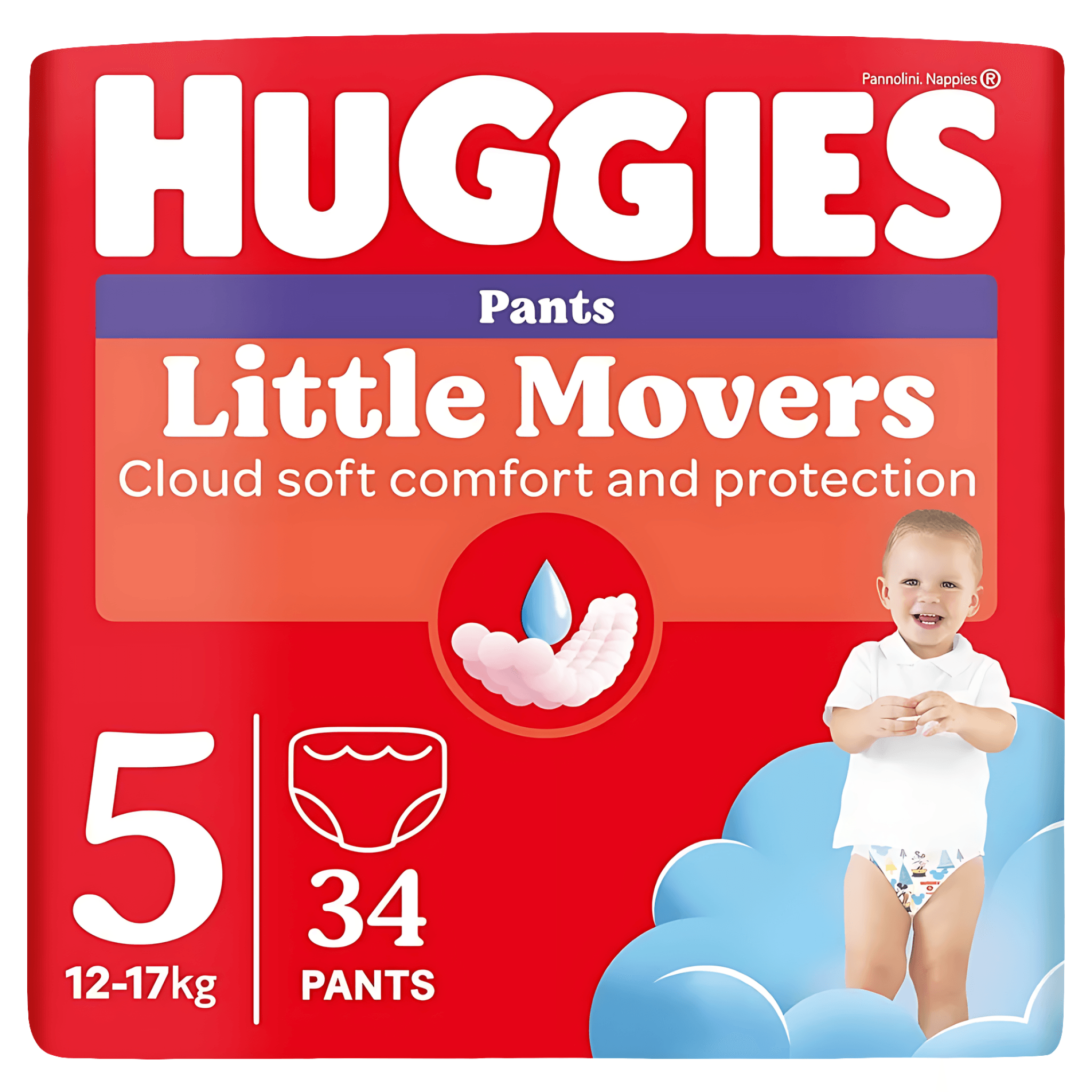 Scutece chilotel Huggies Pants Jumbo, marimea 5, baieti, 12-17 kg, 34 bucati