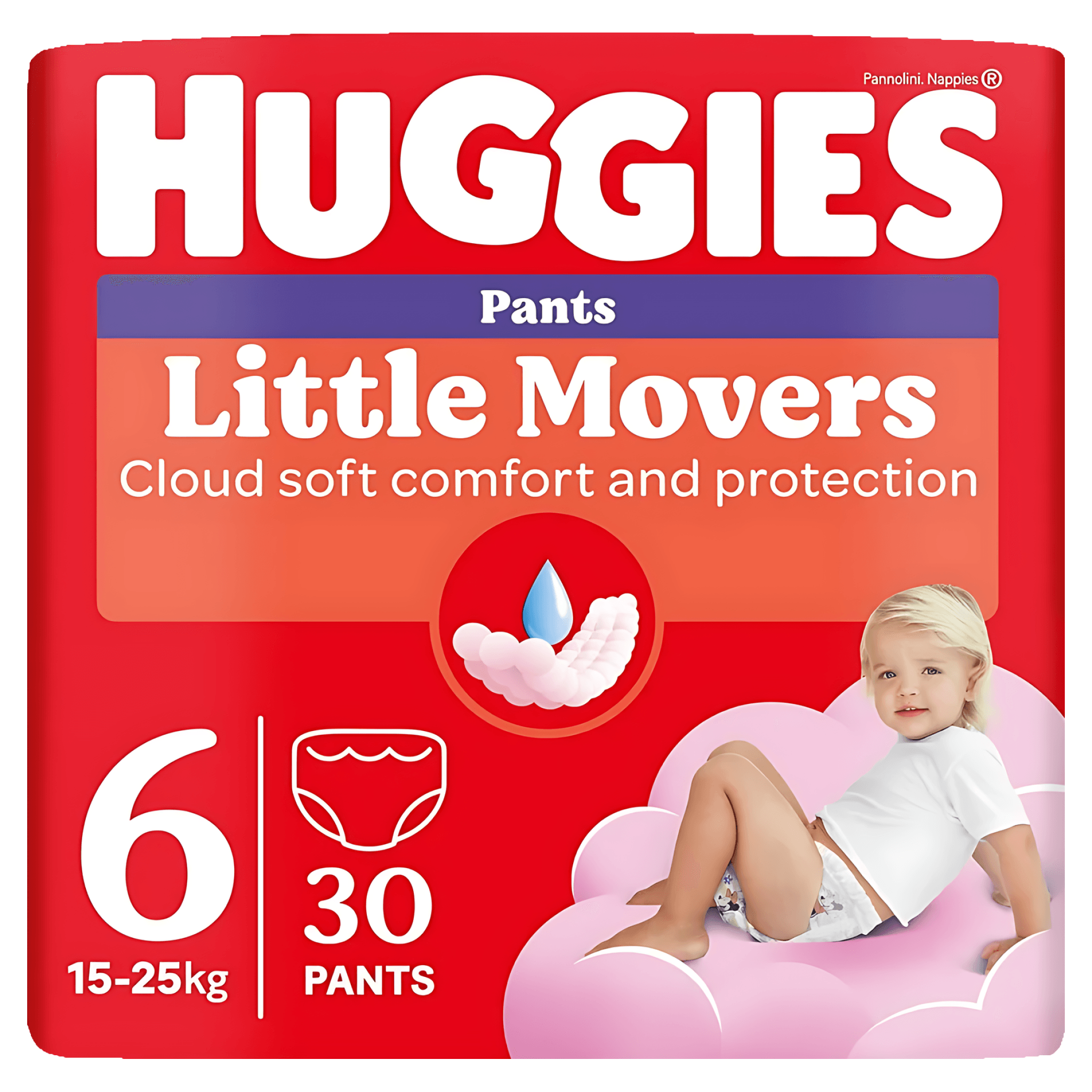 Scutece chilotel Huggies Pants Jumbo, marimea 6, fete, 15-25 kg, 30 bucati