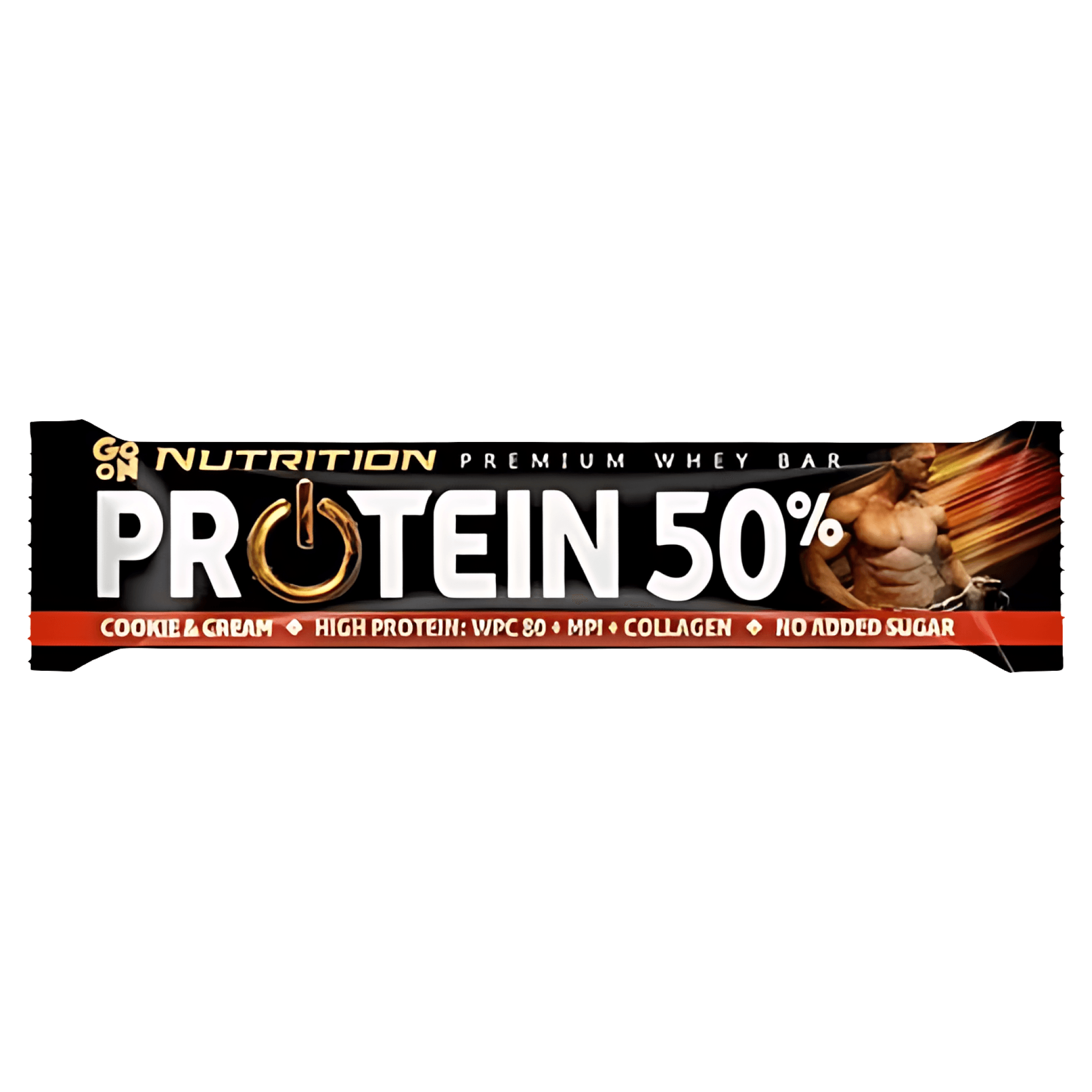 Baton proteic Go On Nutrition Protein 50% Cookie Cream, 40 g