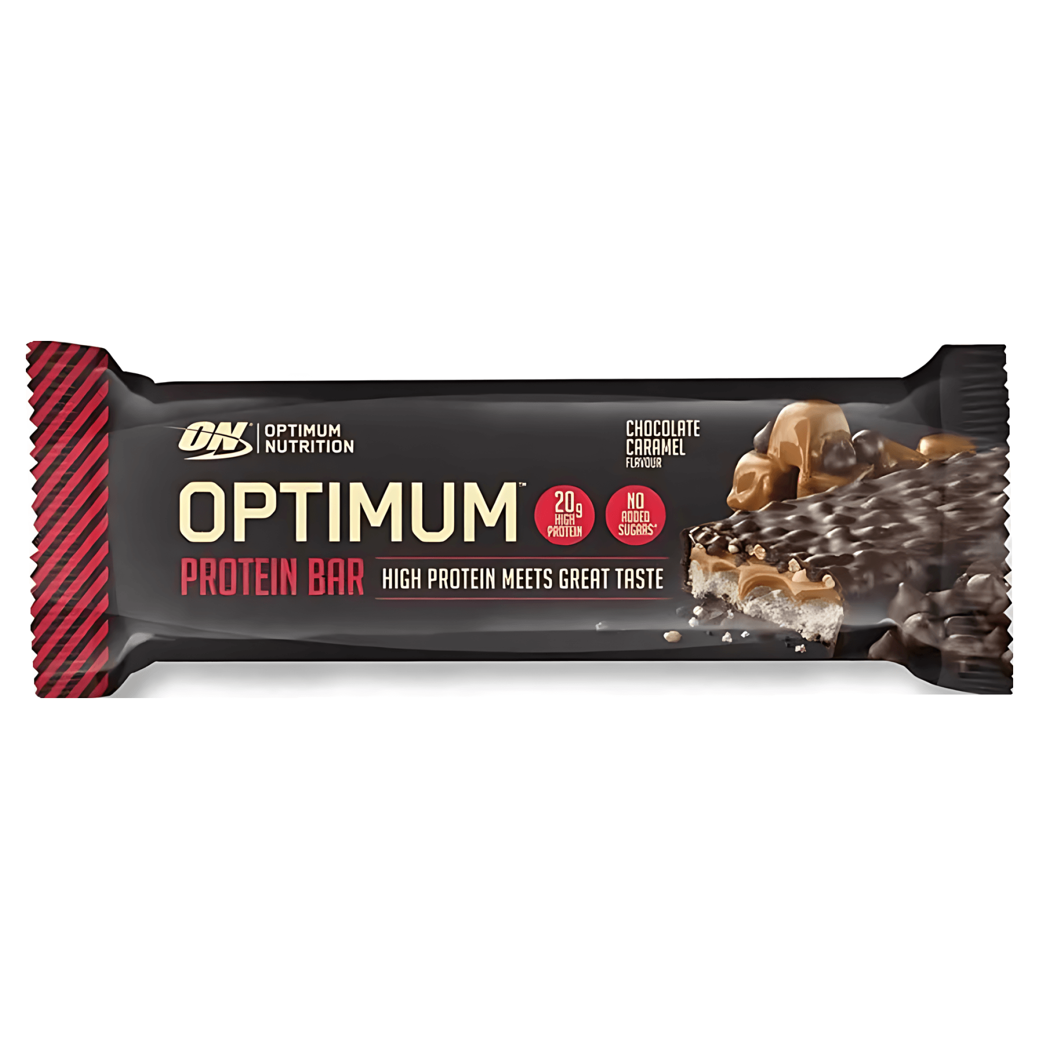 Baton proteic cu ciocolata si caramel Optimum Nutrition, 60 g