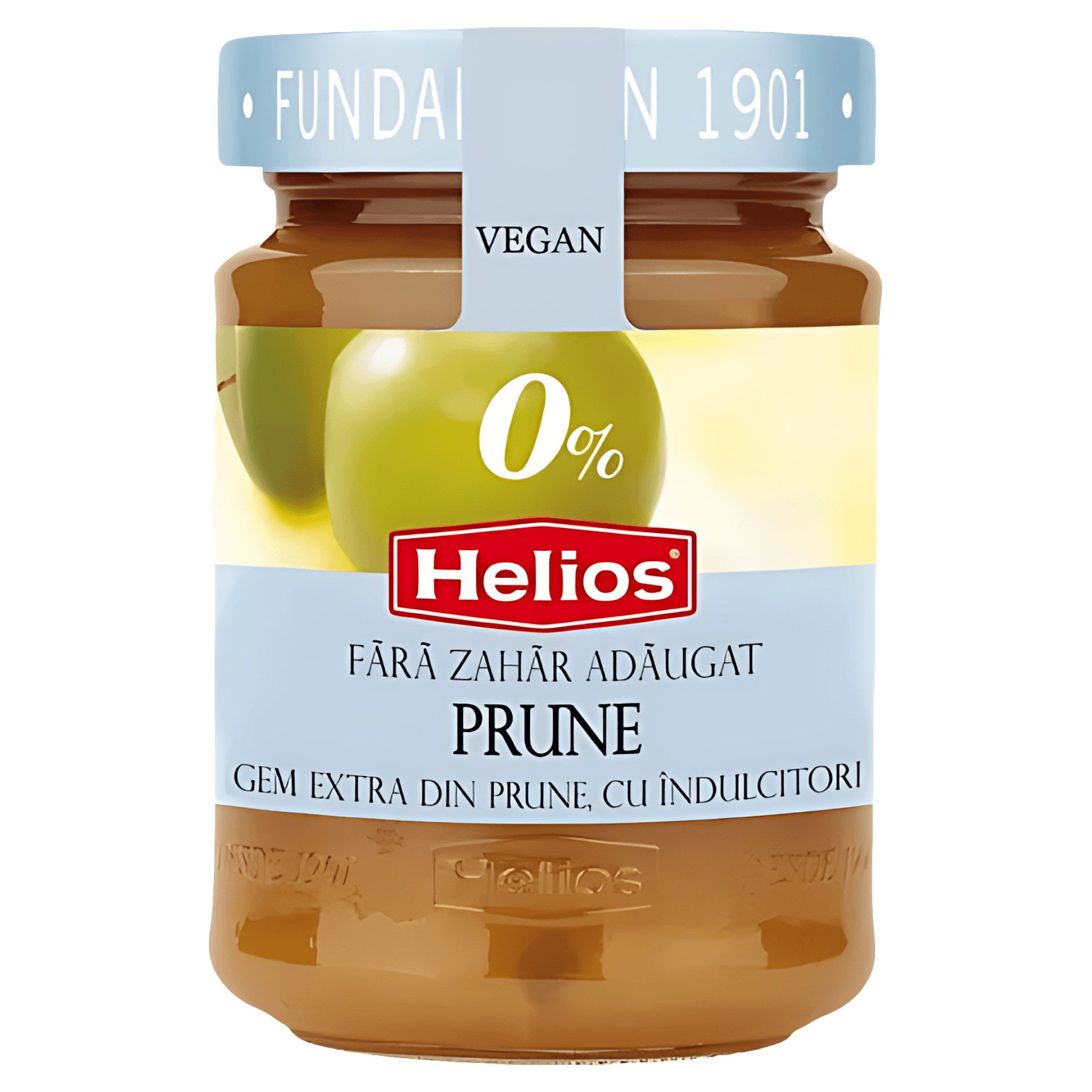 Gem extra din prune Helios, fara zahar adaugat, 280 g