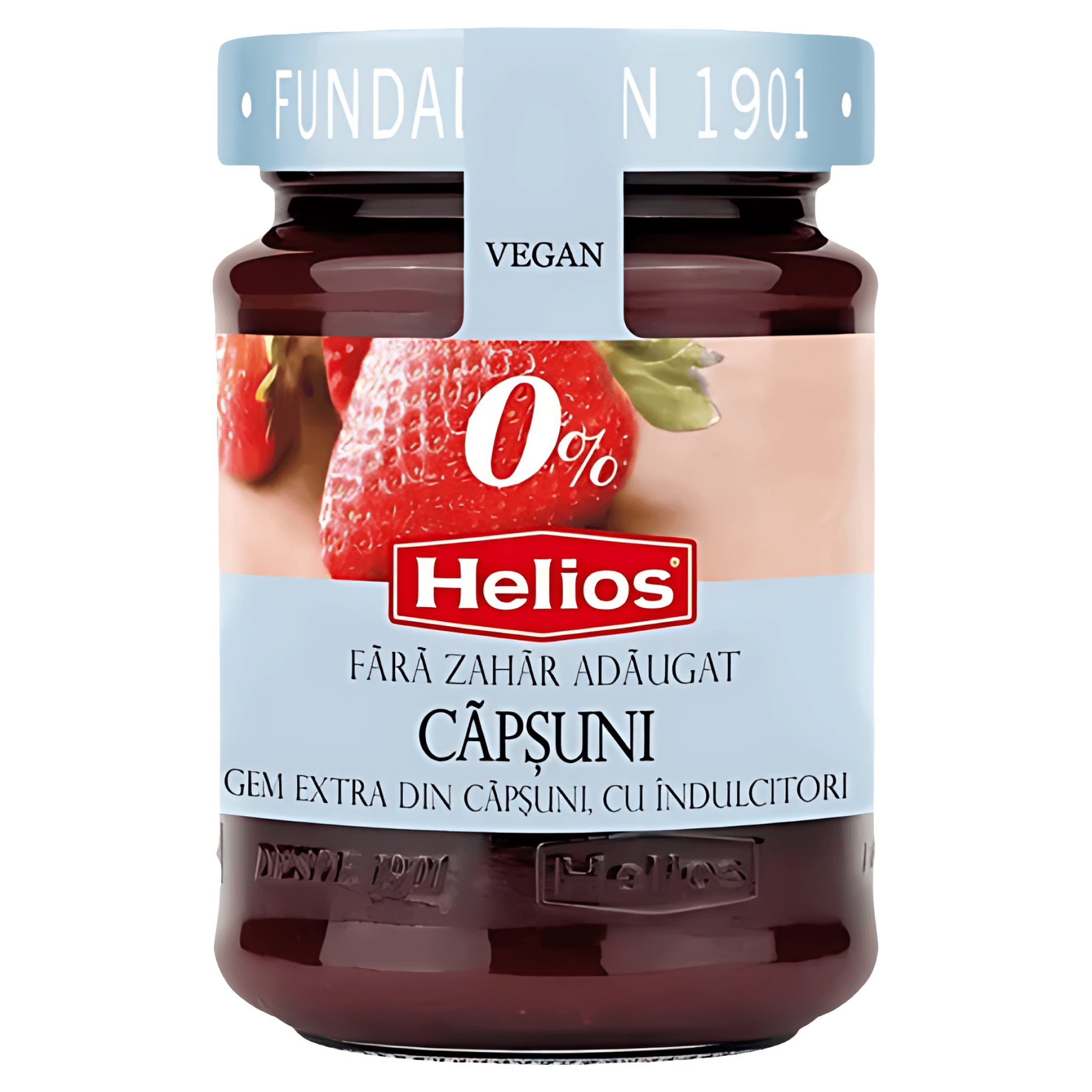 Gem extra din capsuni Helios, fara zahar adaugat, 280 g