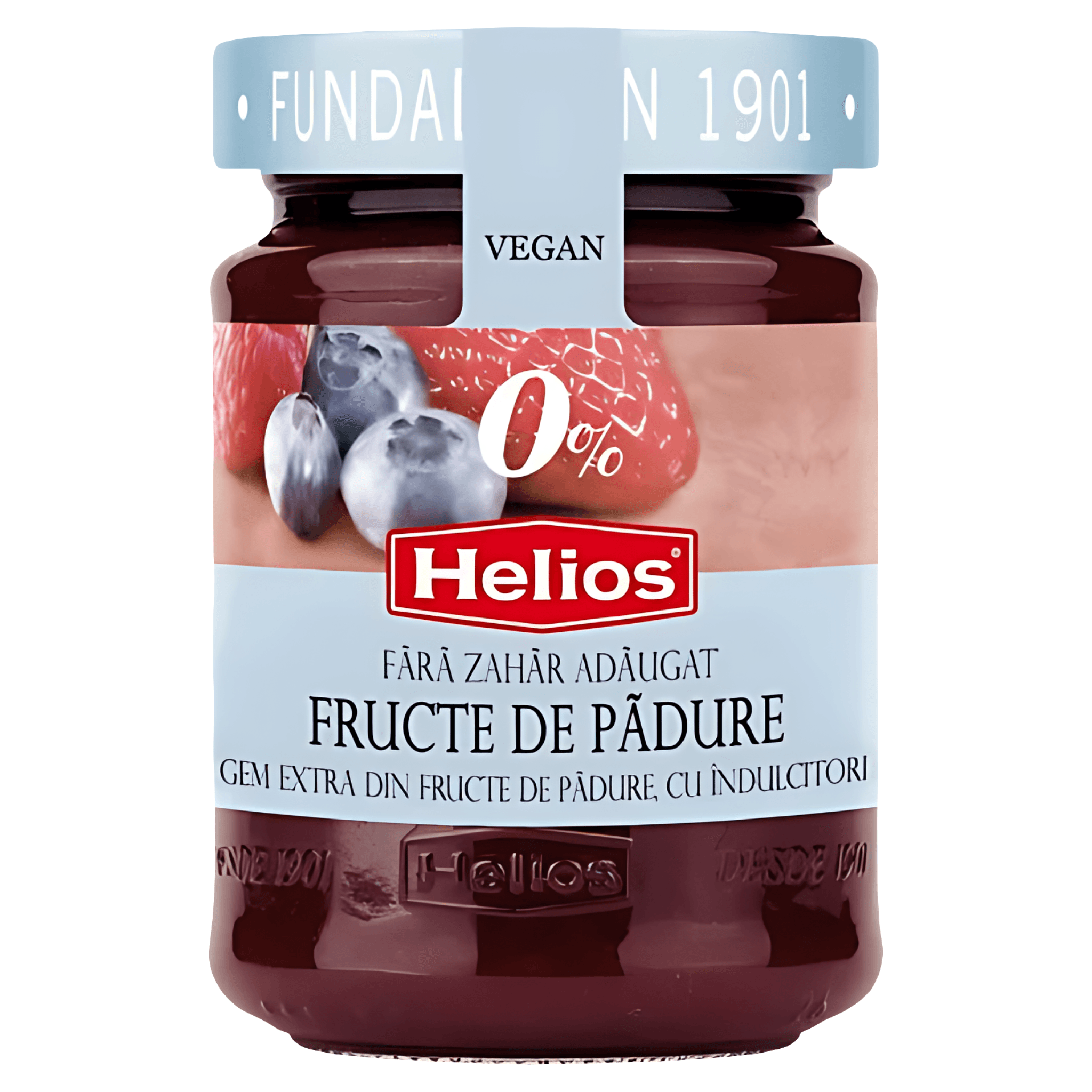 Gem extra din fructe de padure Helios, fara zahar adaugat, 280 g