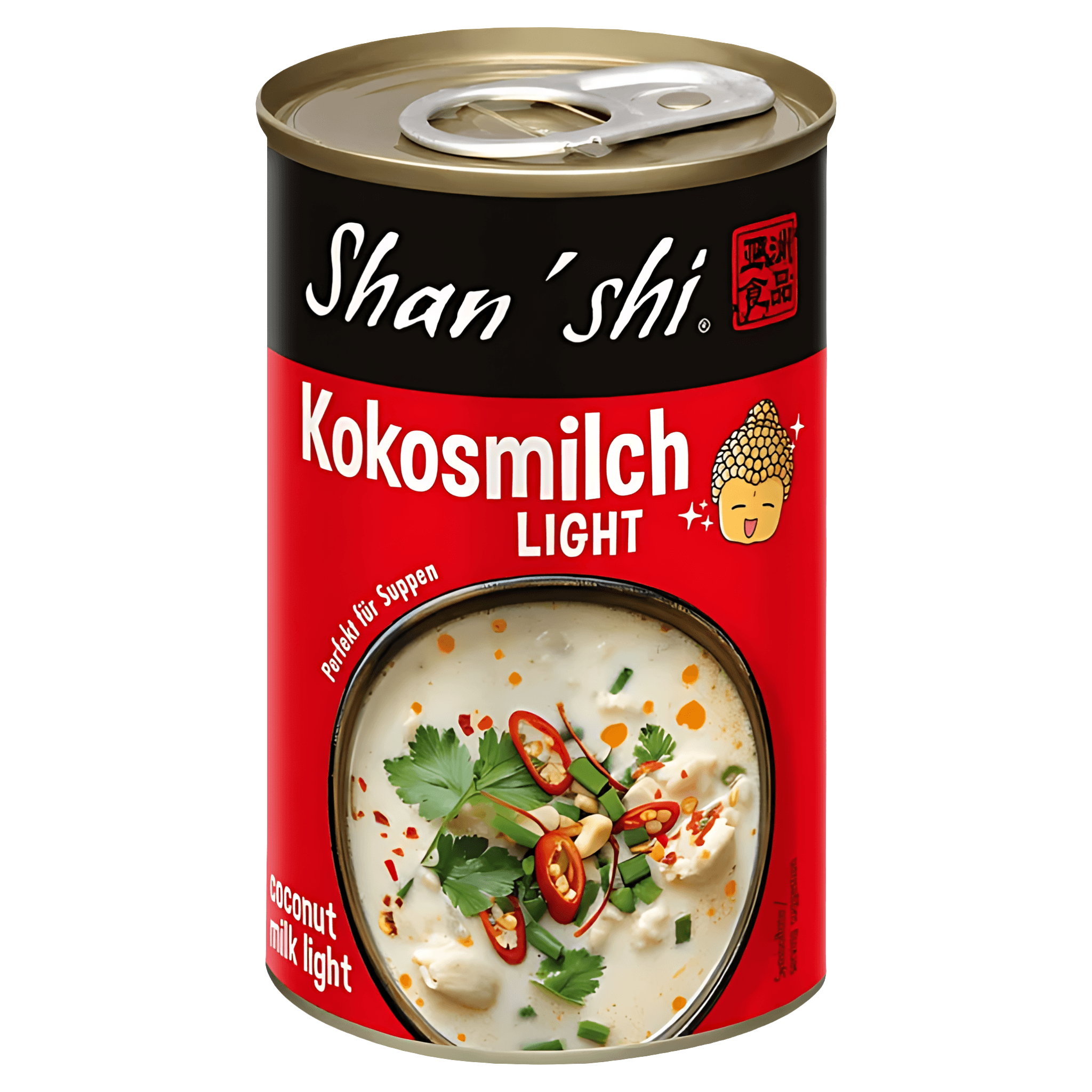 Lapte cocos Shan Shi Light, 165 g