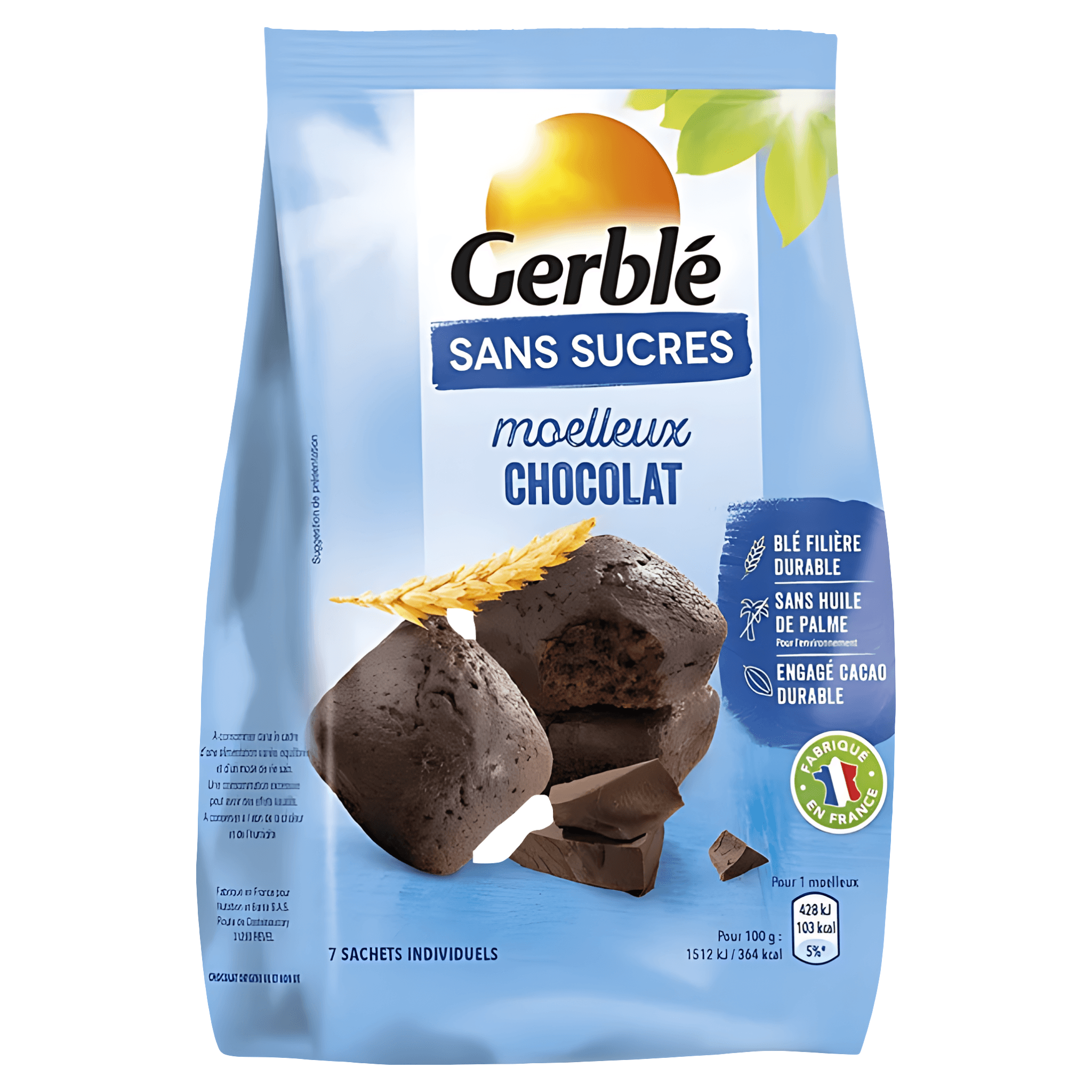 Madlene cu cacao Gerble, fara zahar, 196 g