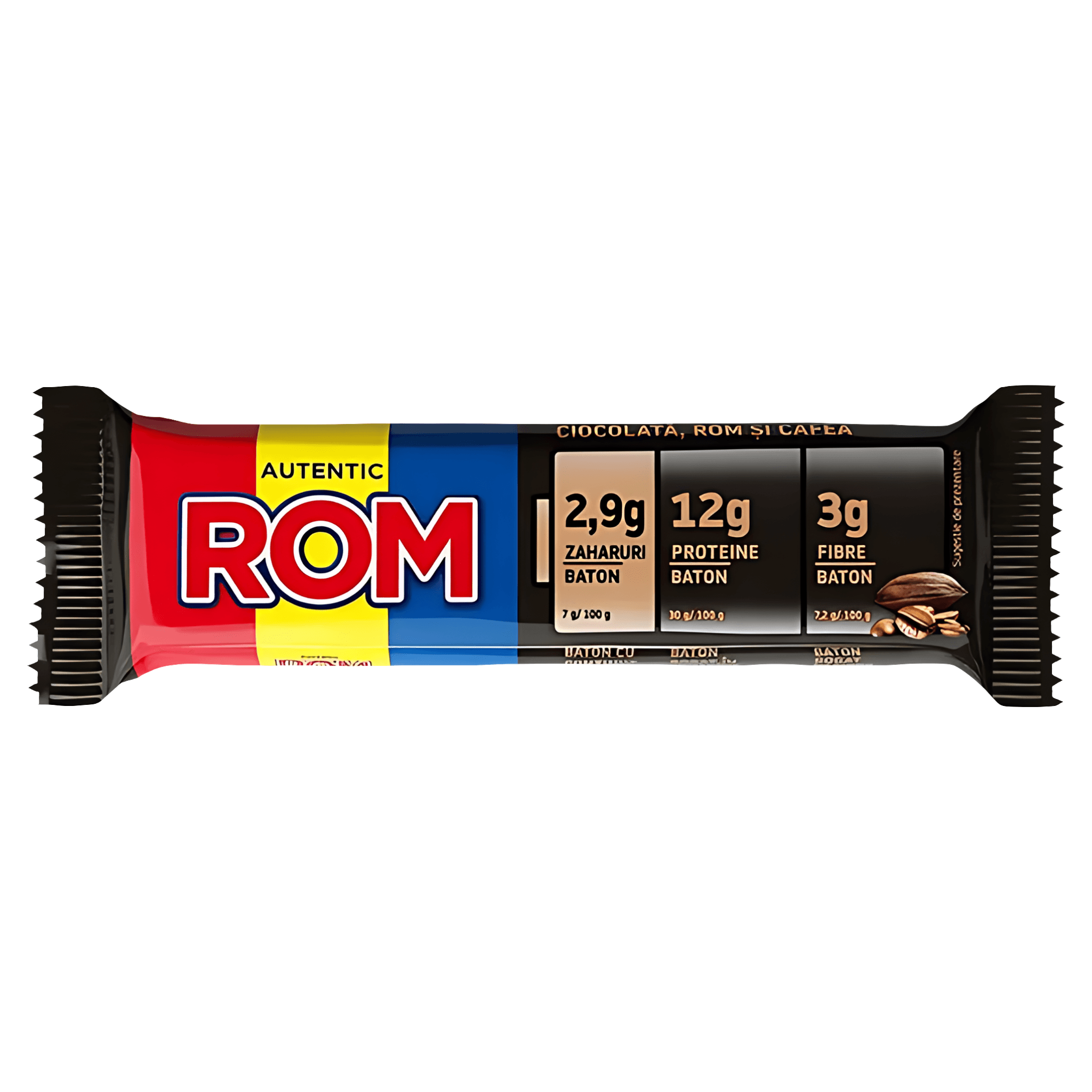 Baton proteic cu cafea Rom, 41 g