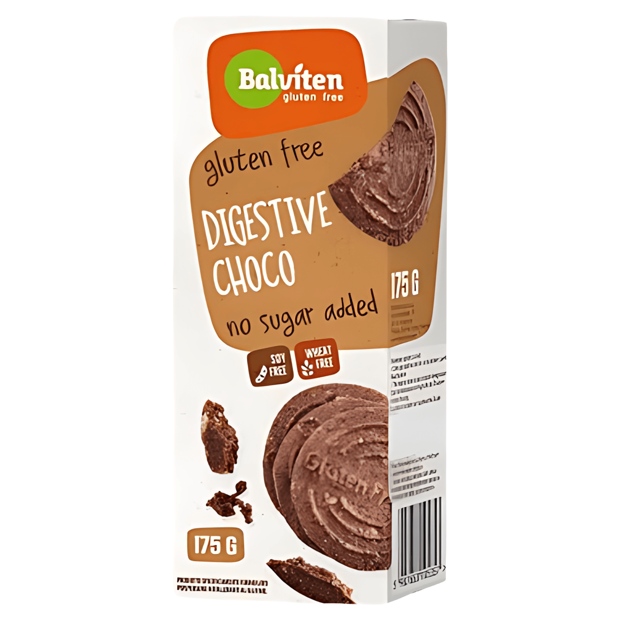 Biscuiti digestivi cu cacao fara gluten si zahar adaugat Balviten, 175 g