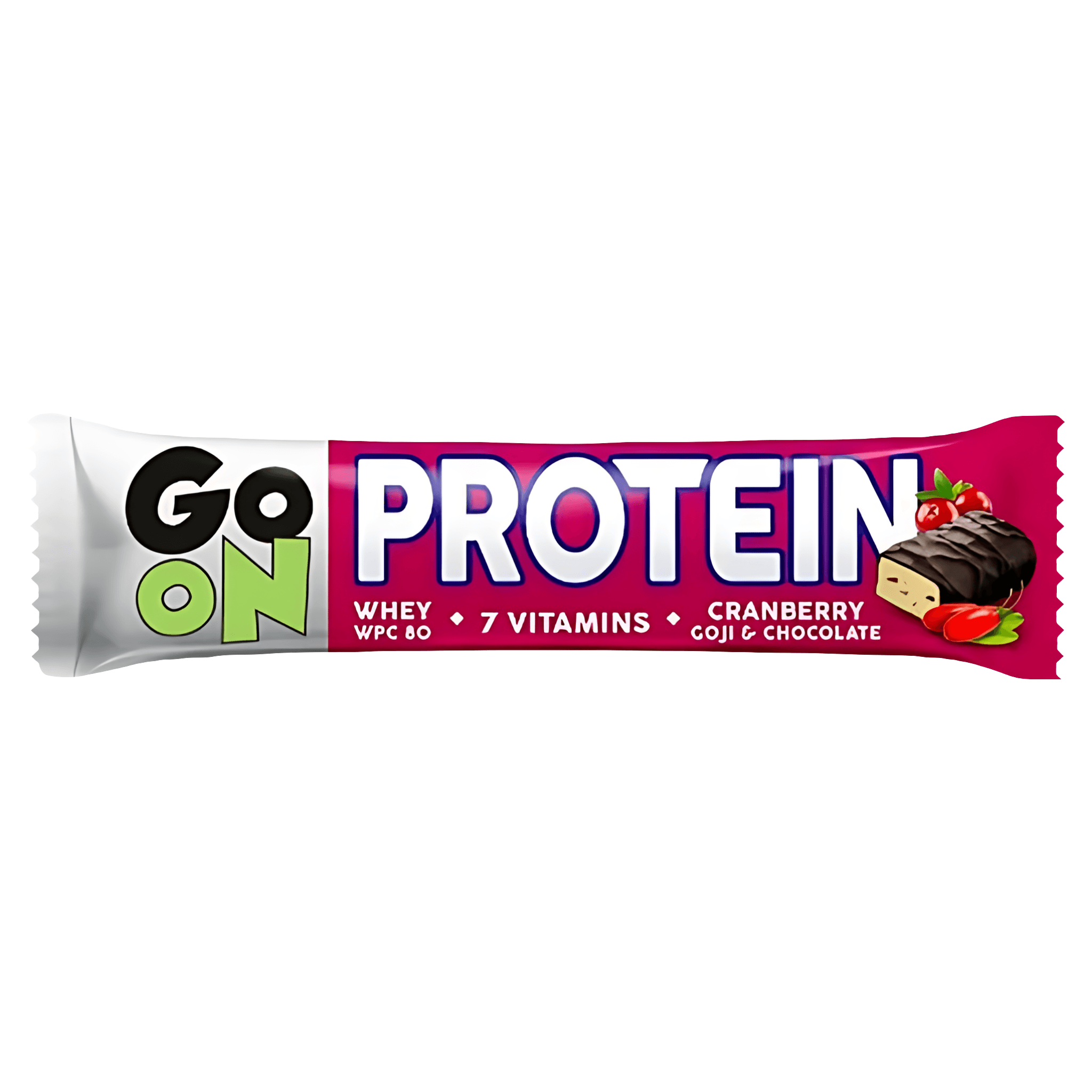 Baton proteic cu ciocolata si merisoare Go On Protein, 50 g
