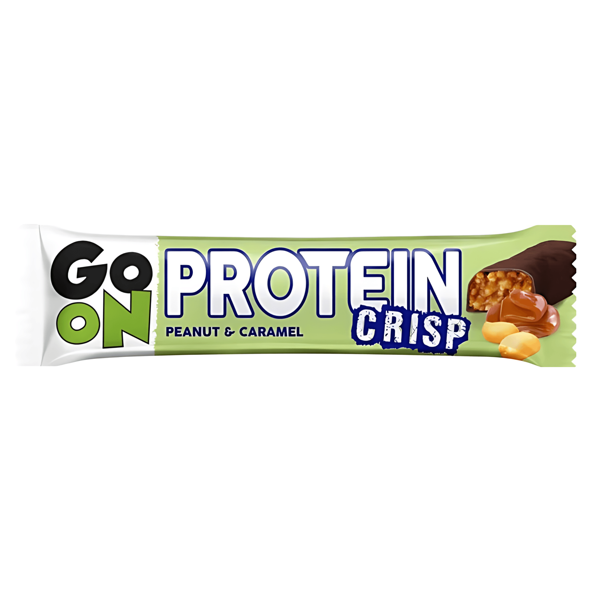 Baton proteic cu arahide si caramel Sante Go On Crisp, 50 g