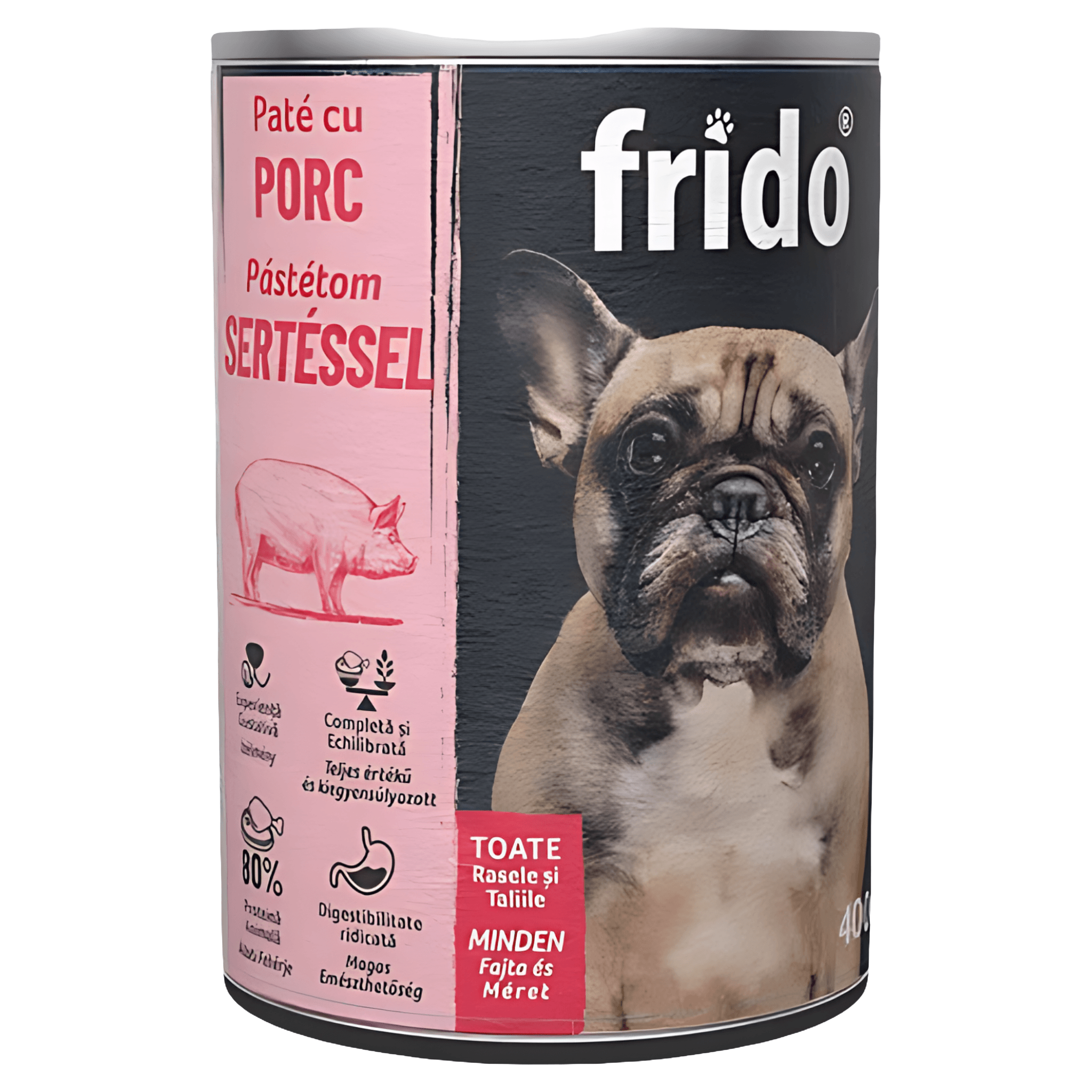 Pate cu porc pentru caini adulti Frido, 400 g
