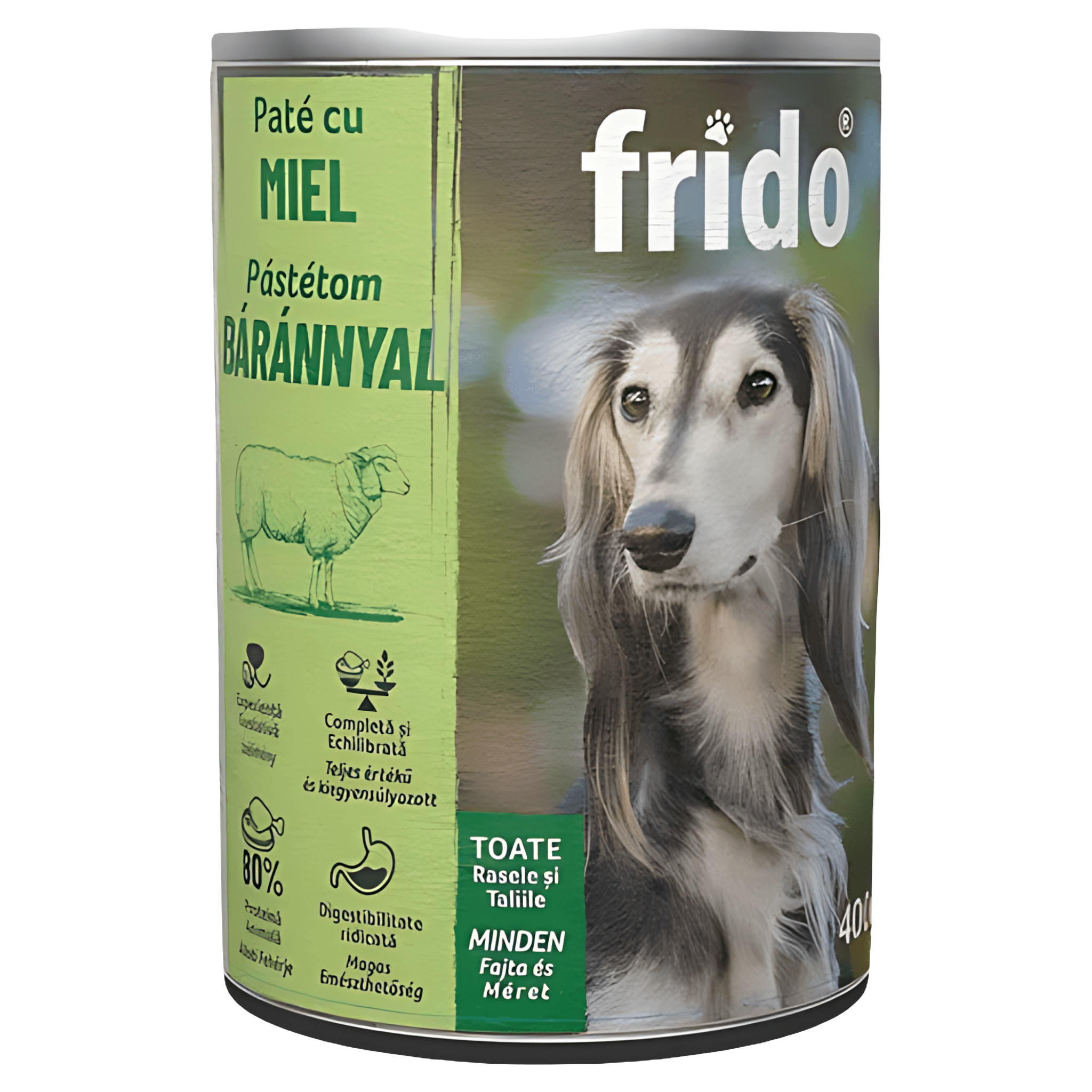 Pate cu miel pentru caini adulti Frido, 400 g
