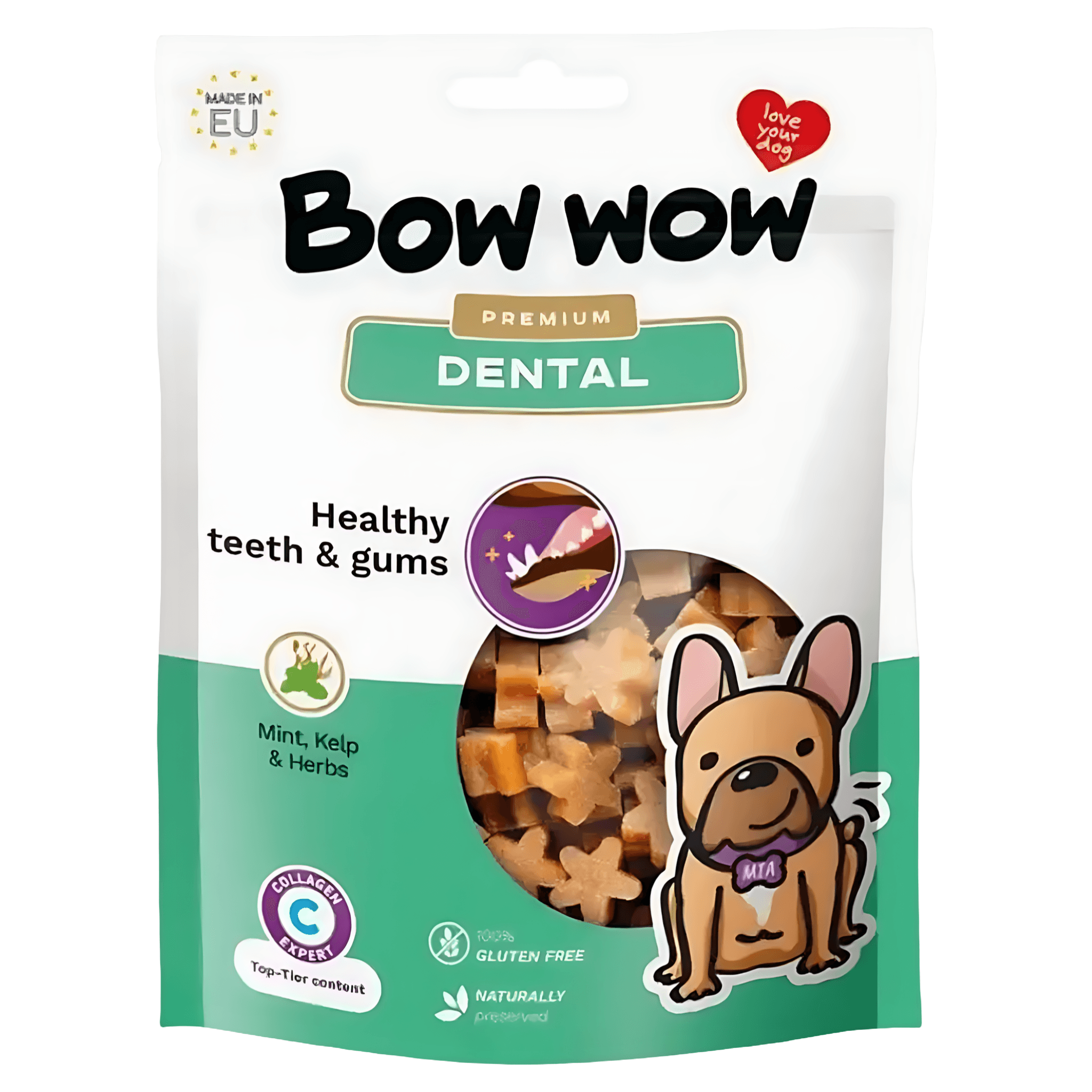 Recompense pentru caini Bow Wow Premium Dental, 60 g