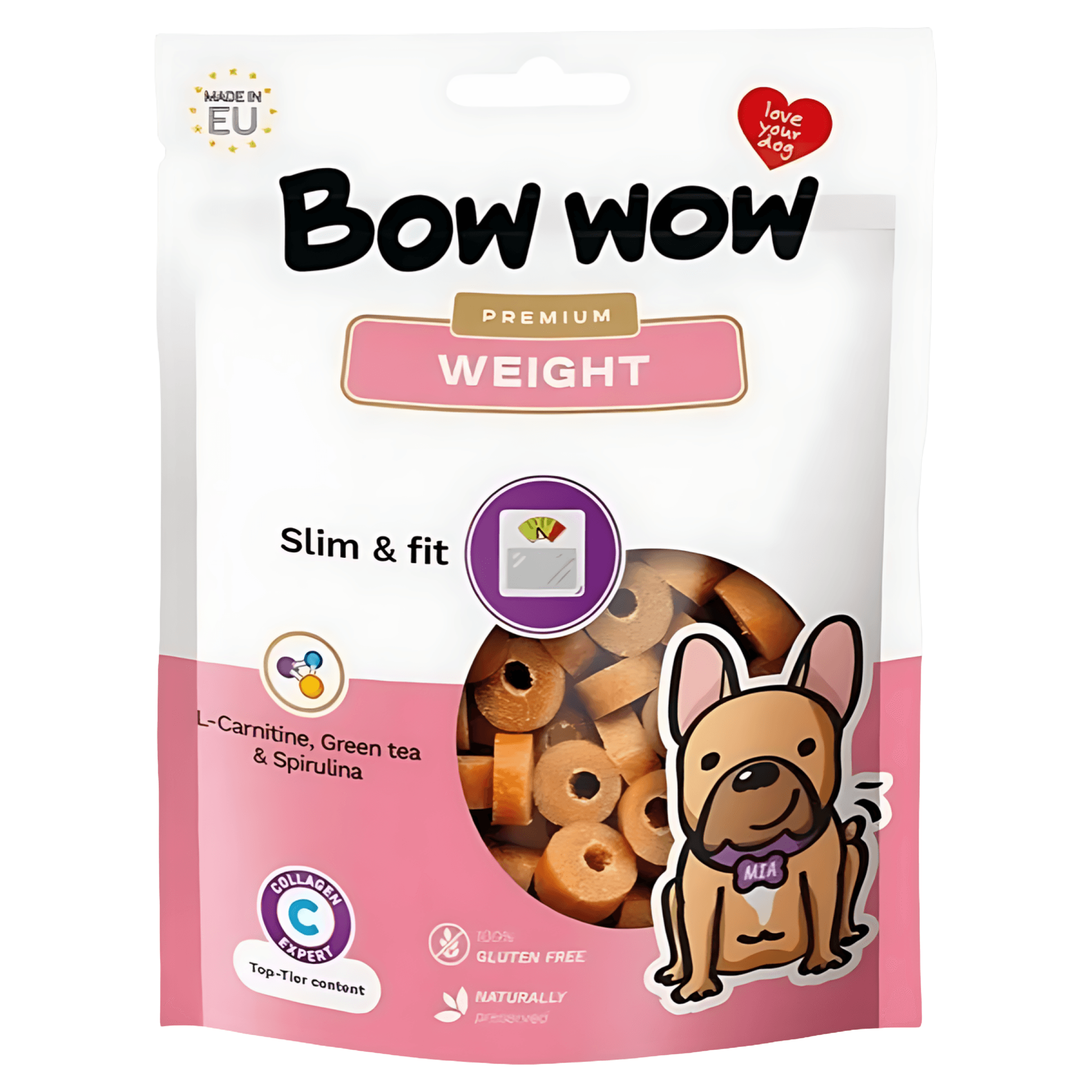 Recompense pentru caini Bow Wow Weight, 60 g