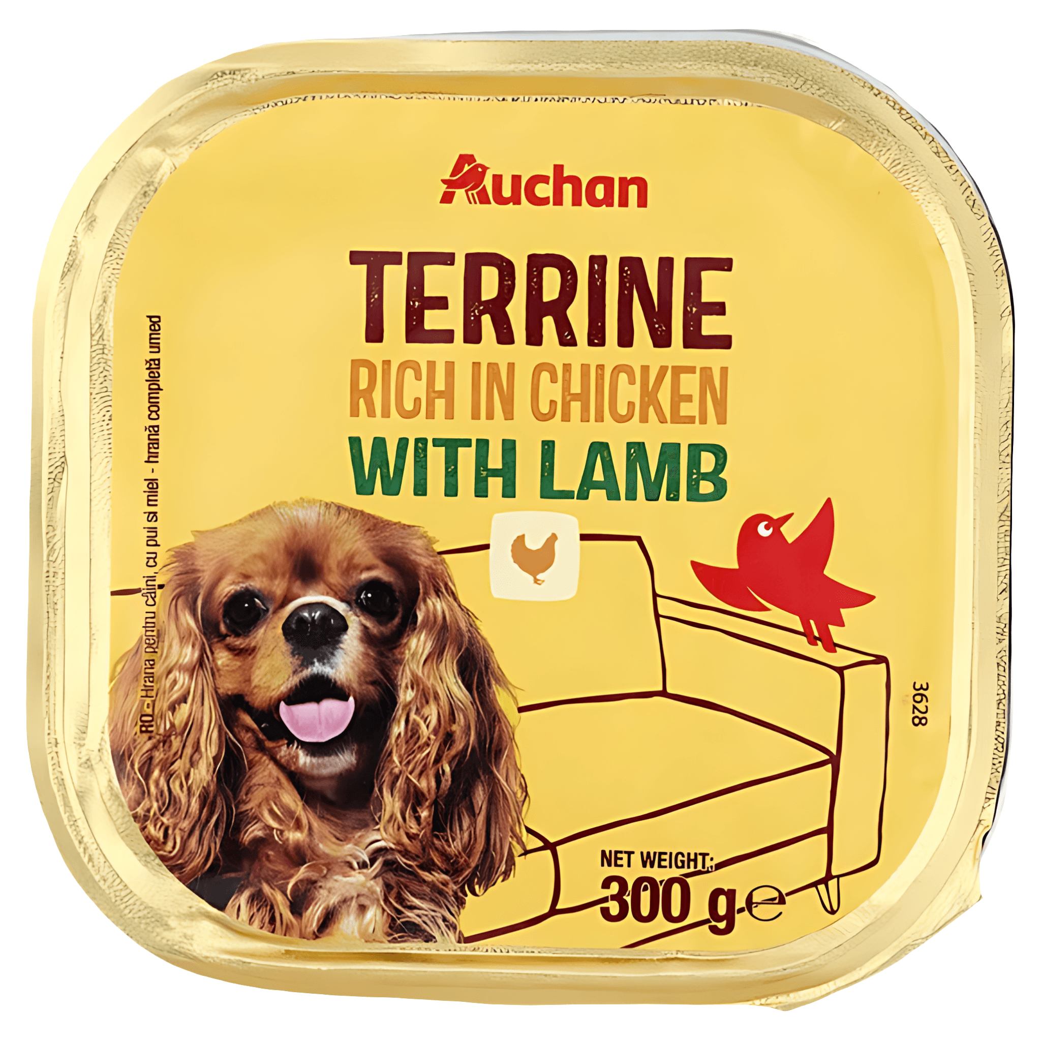 Pate cu pui si miel pentru caini adulti Auchan, 300 g