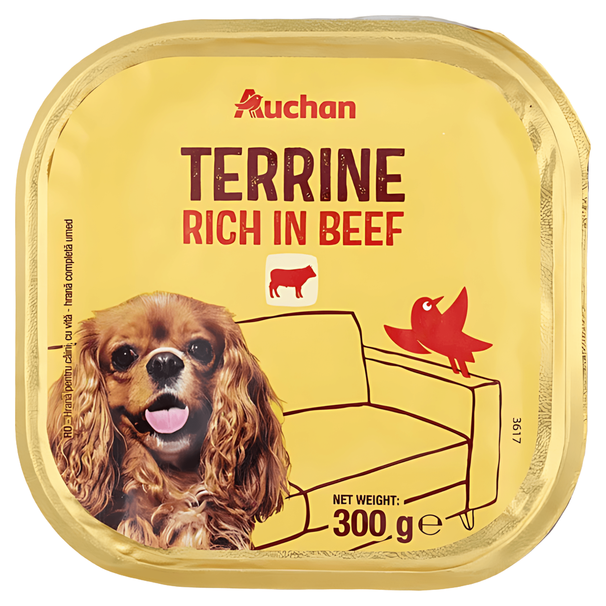 Pate cu vita pentru caini adulti Auchan, 300 g