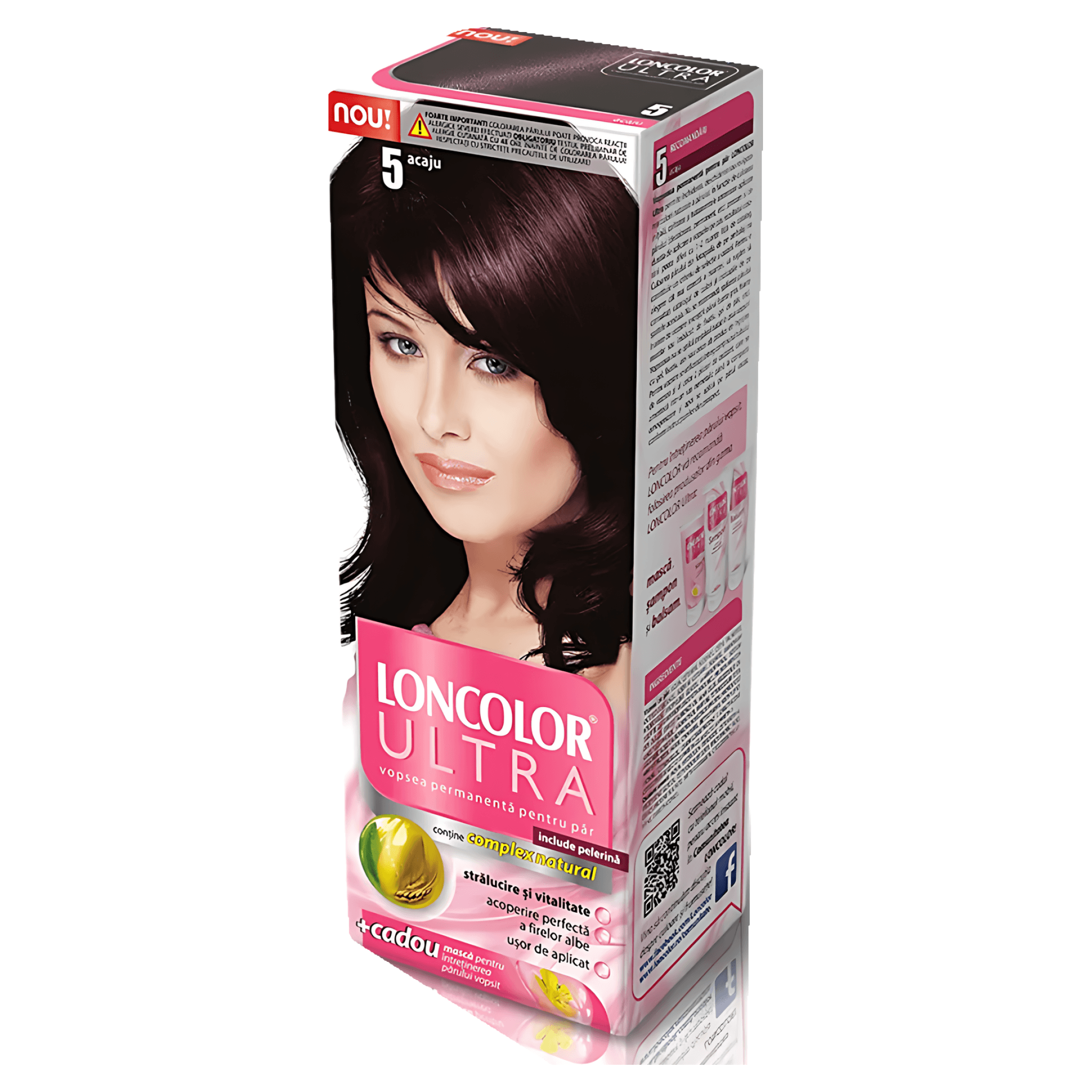 Vopsea permanenta pentru par Loncolor Ultra, 5 Acaju
