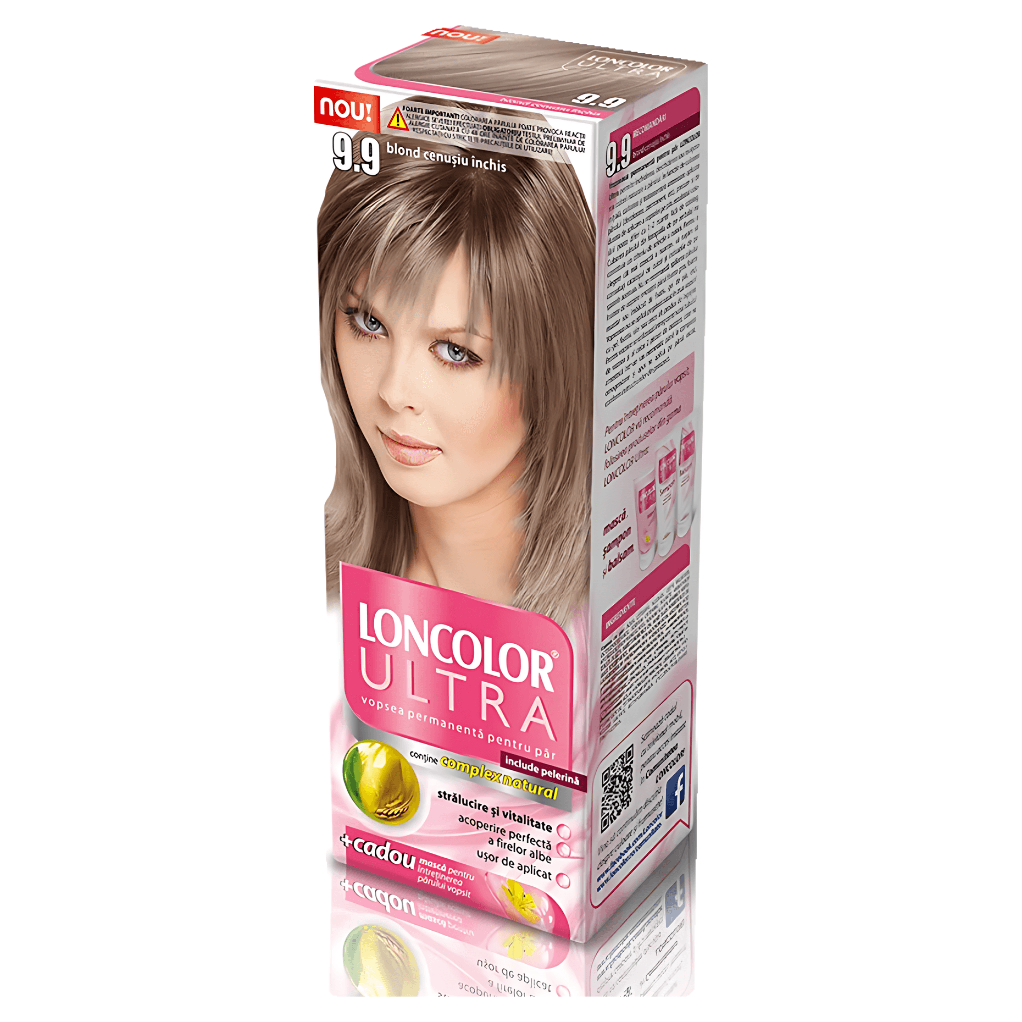 Vopsea permanenta pentru par Loncolor Ultra, 9.9 Blond cenusiu inchis