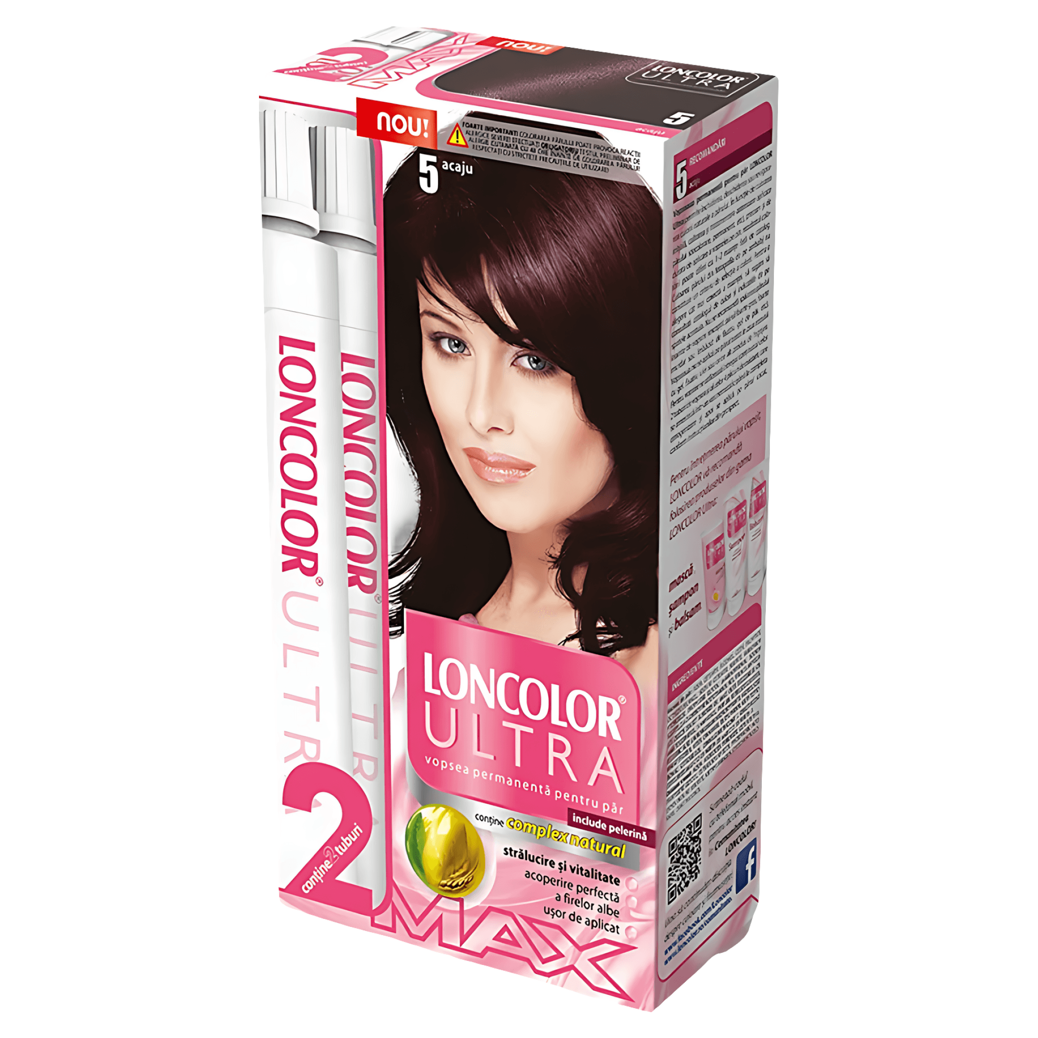 Vopsea permanenta pentru par Loncolor Ultra Max, 5 Acaju