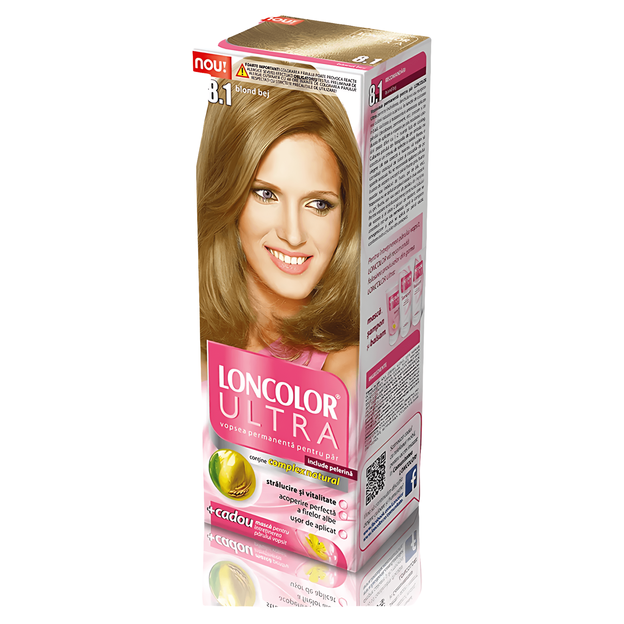 Vopsea permanenta pentru par Loncolor Ultra, 8.1 Blond bej