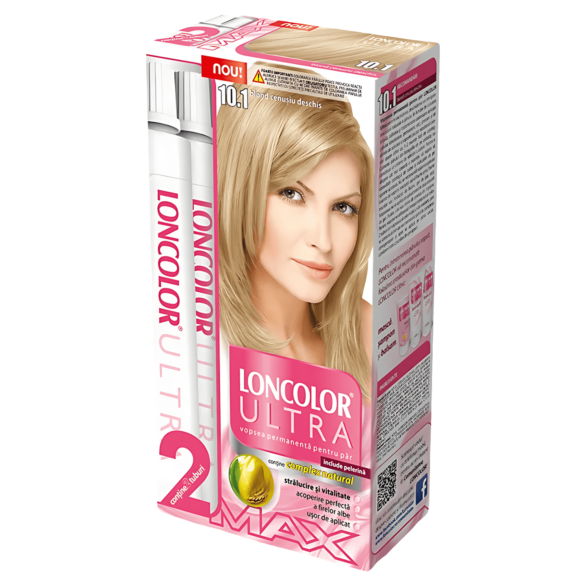 Vopsea permanenta pentru par Loncolor Ultra Max 10.1, Blond cenusiu deschis