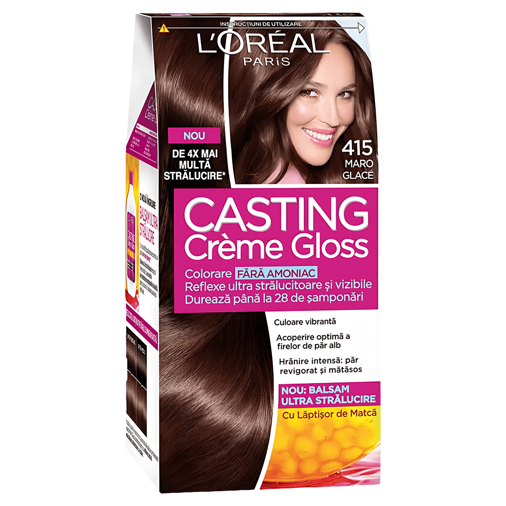 Vopsea de par fara amoniac L'Oreal Paris Casting Creme Gloss 415, 180 ml