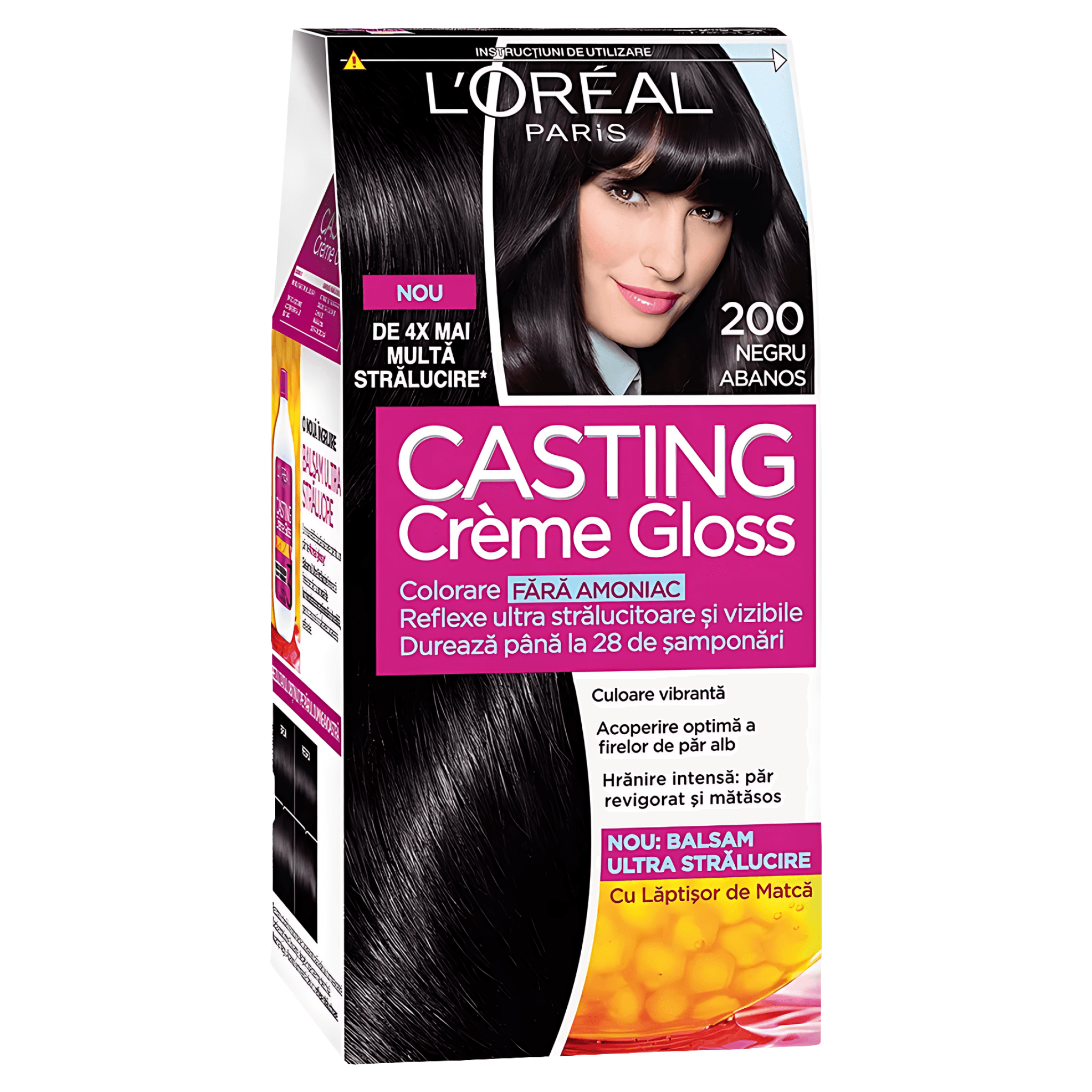 Vopsea de par fara amoniac L'Oreal Paris Casting Creme Gloss 200, 180 ml