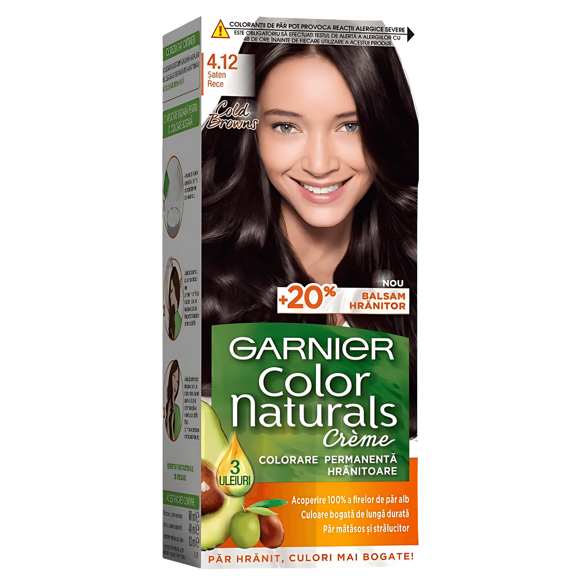 Vopsea permanenta Garnier Color Naturals 4.12 saten rece