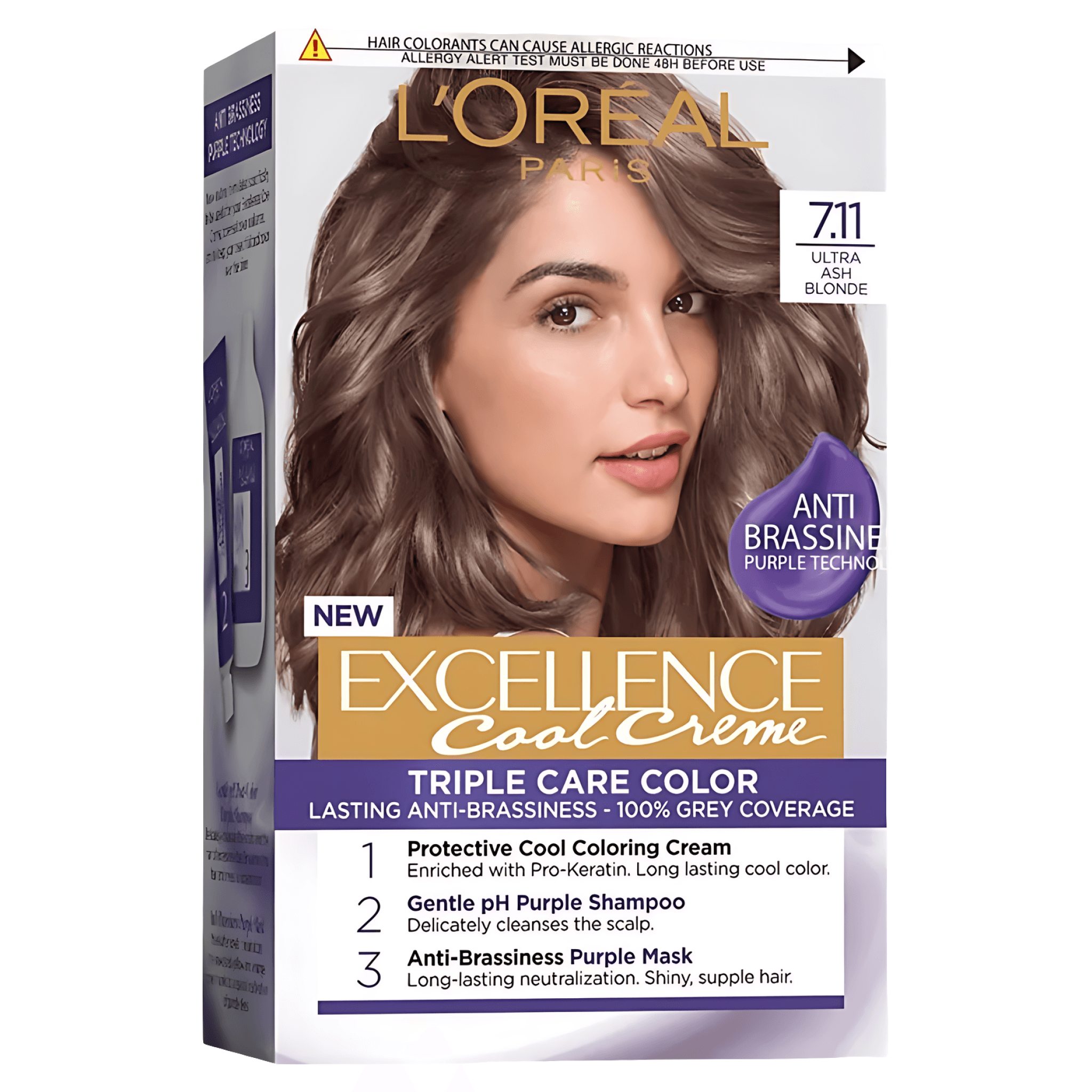 Vopsea permnanenta Excellence Cool Creme 7.11 Ultra Ash Blonde, 192 ml