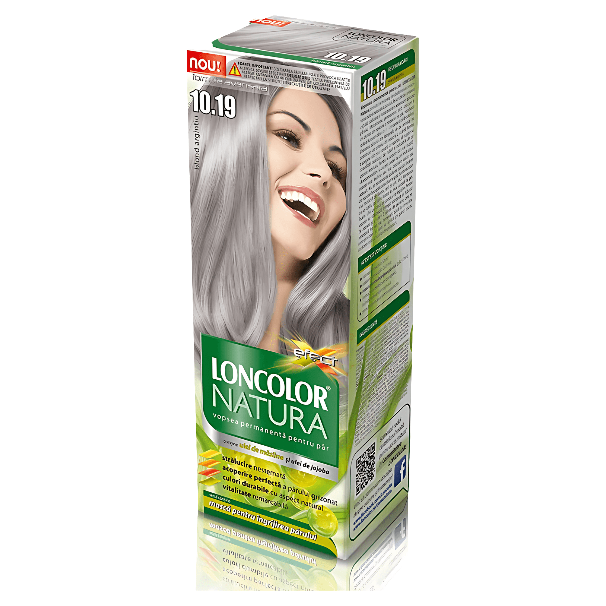 Vopsea permanenta par Loncolor Natura, 10.19 Blond argintiu, 100 ml