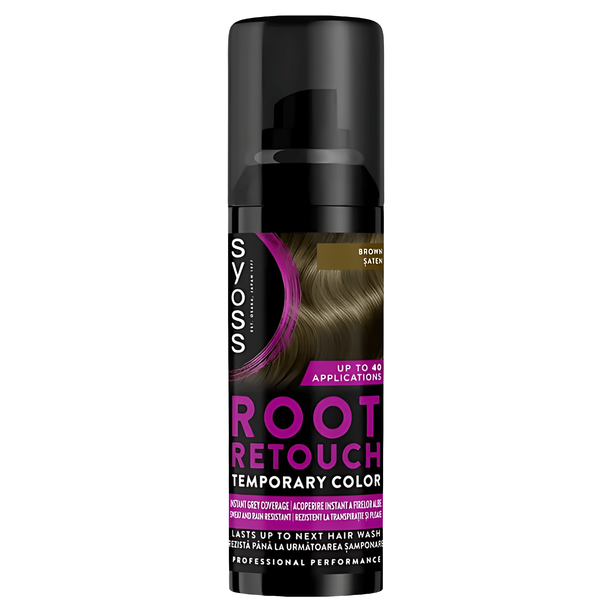 Spray temporar vopsea par Syoss Retouch Brown, 120ml