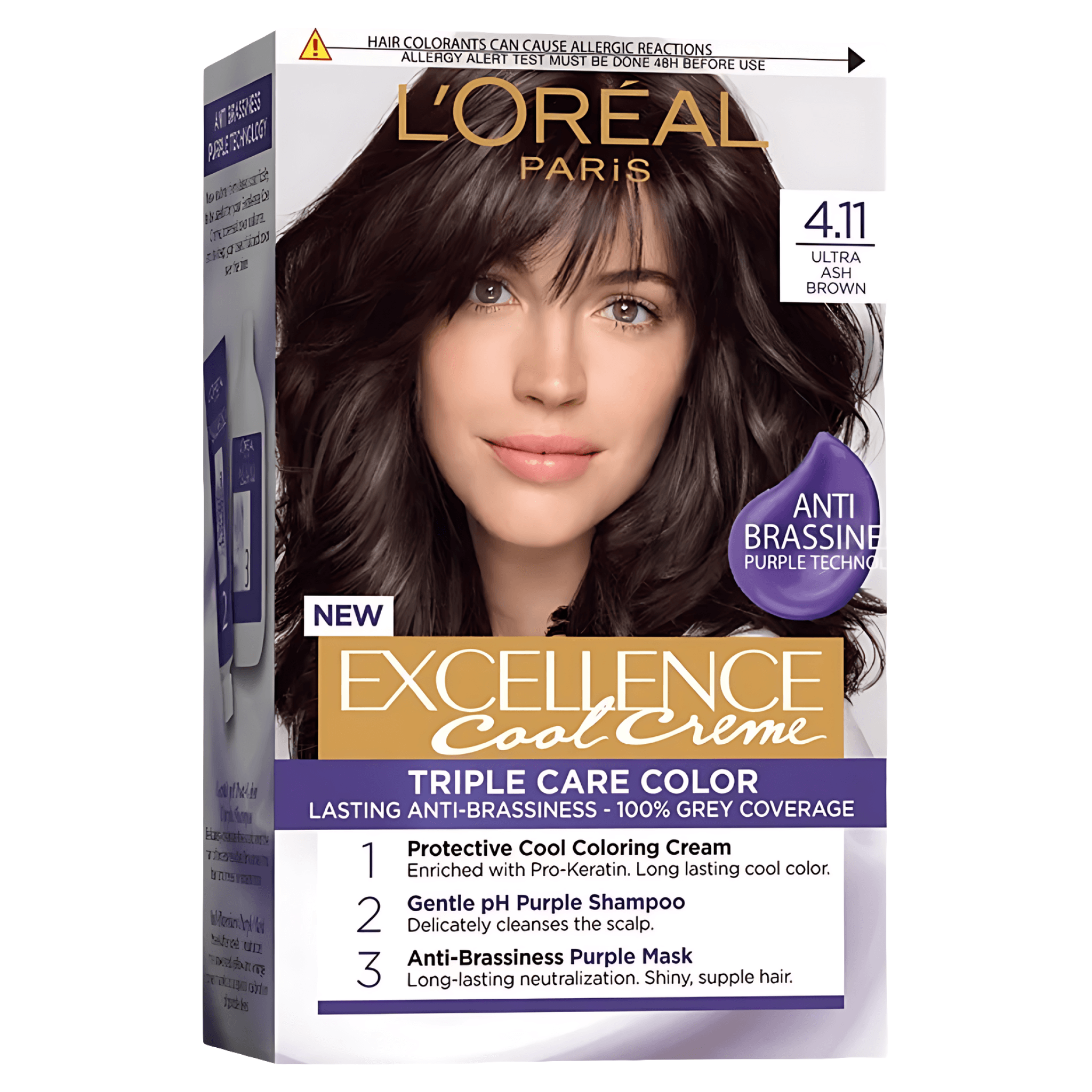 Vopsea permnanenta Excellence Cool Creme 4.11 Ultra Ash Brown, 192 ml