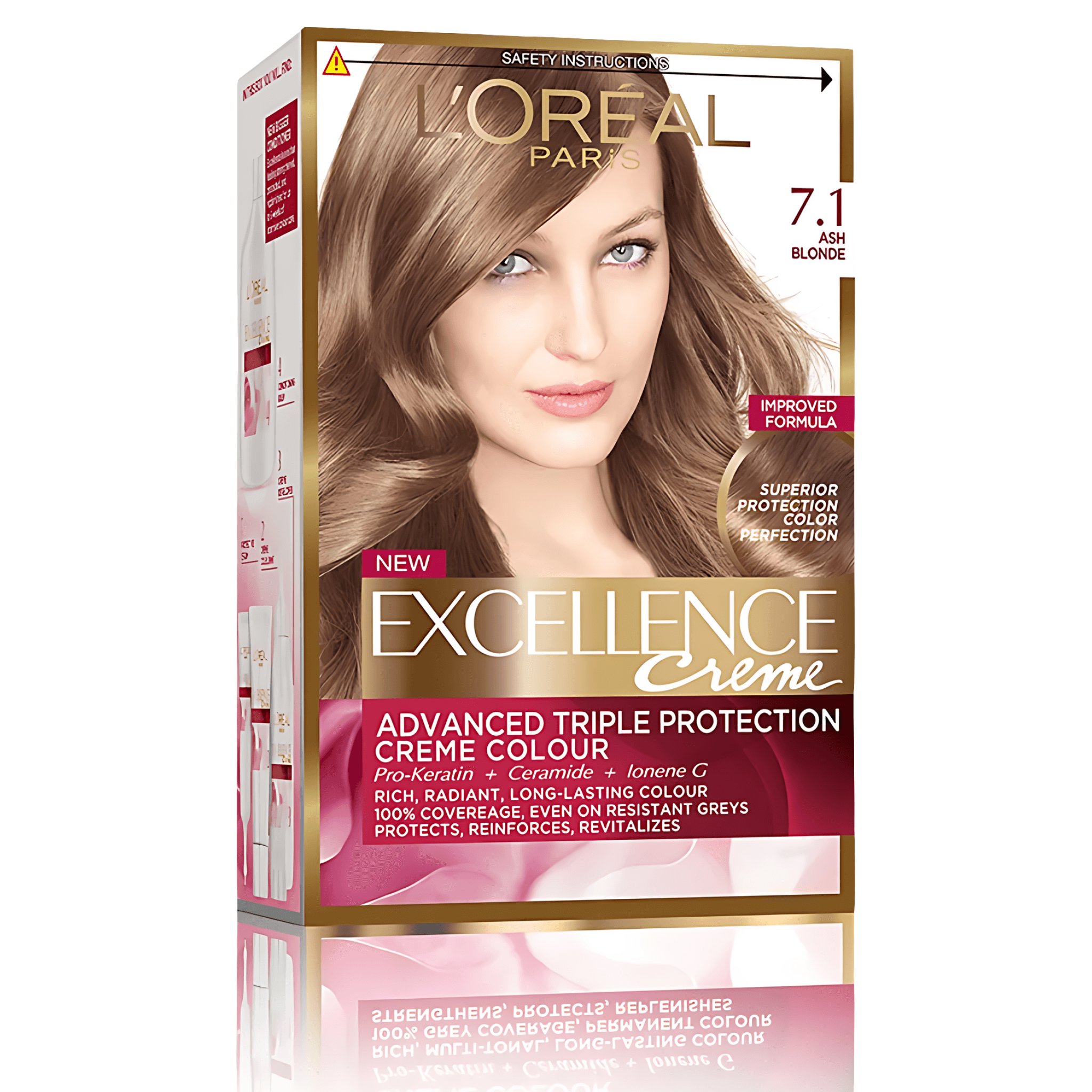 Vopsea de par permanenta L'Oreal Excellence Creme 7.1 Ash Blonde