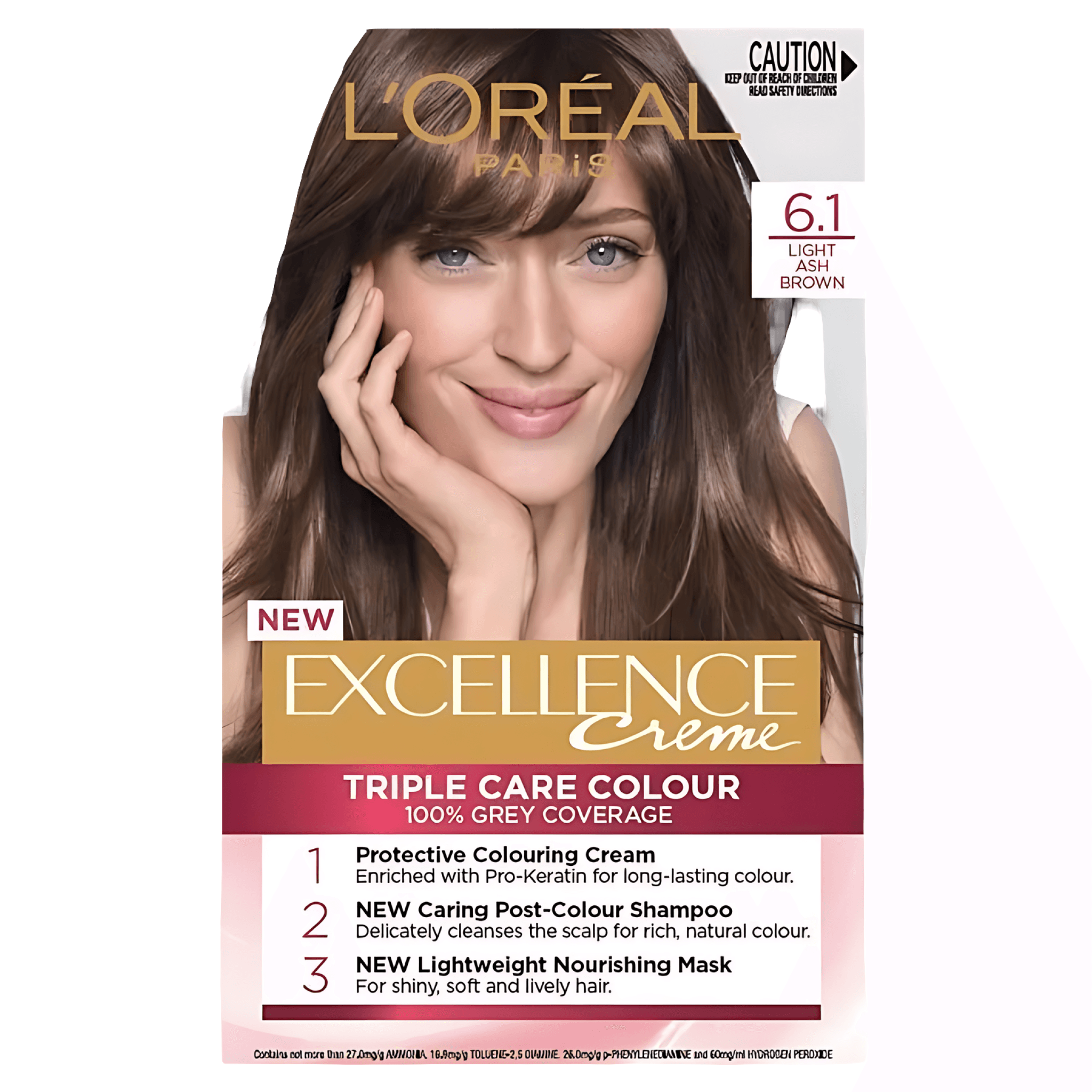 Vopsea de par L'Oreal 6.1, blond inchis cenusiu, 192 ml