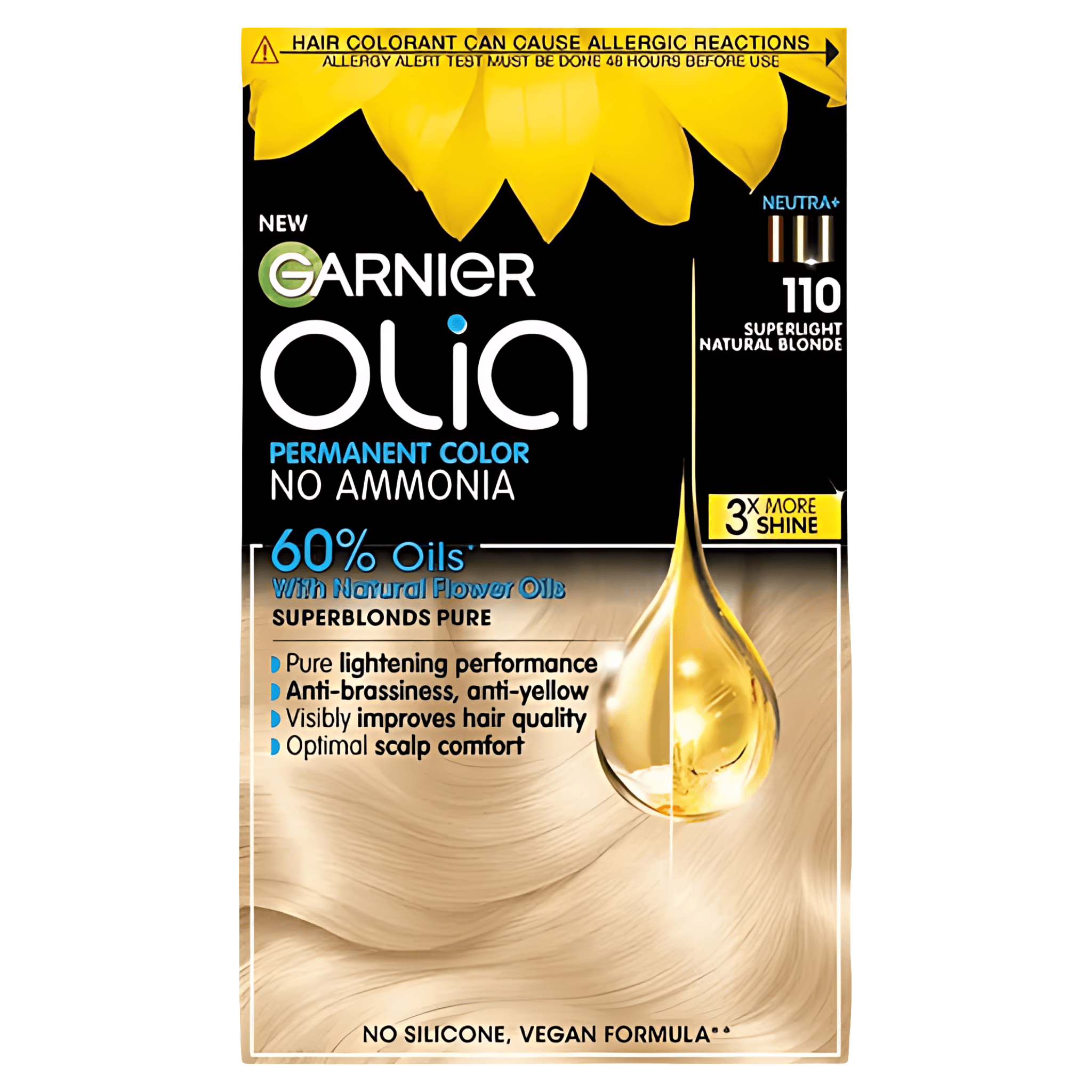 Vopsea permanenta pentru par Garnier Olia, 110 blond natural