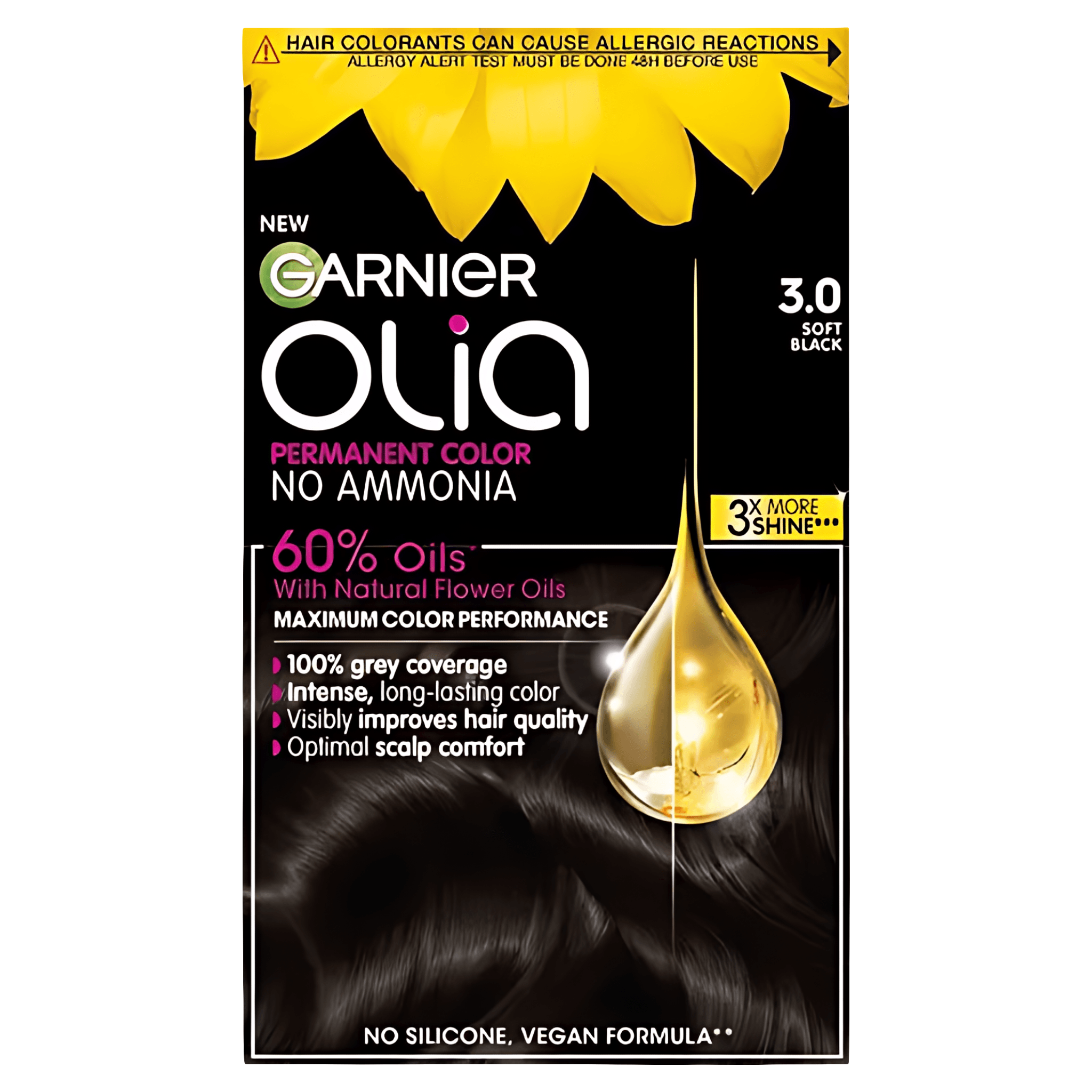 Vopsea permanenta pentru par Garnier Olia, 3.0 saten inchis
