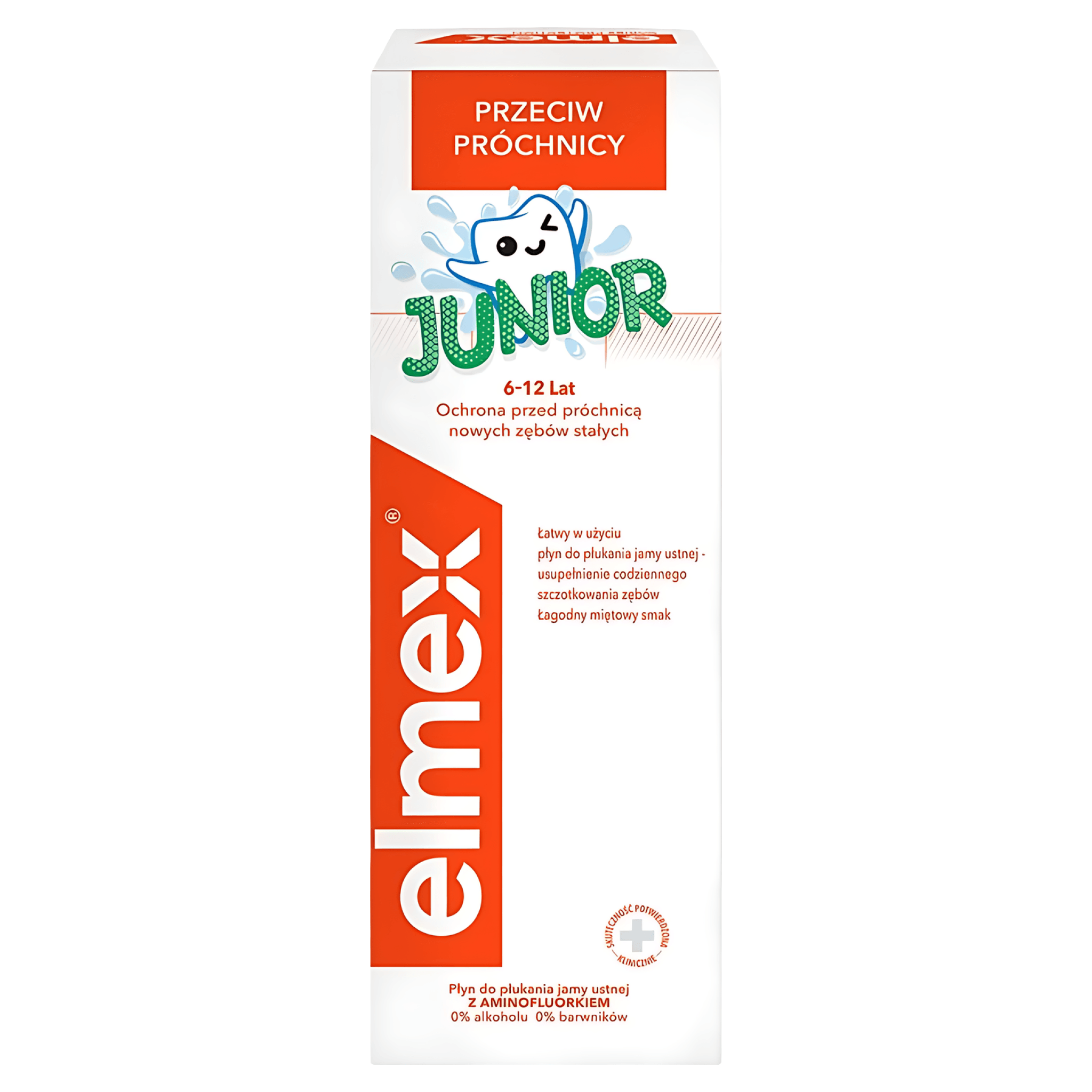 Apa de gura pentru copii 6-12 ani Elmex Junior, protectie anticarie, 400ml