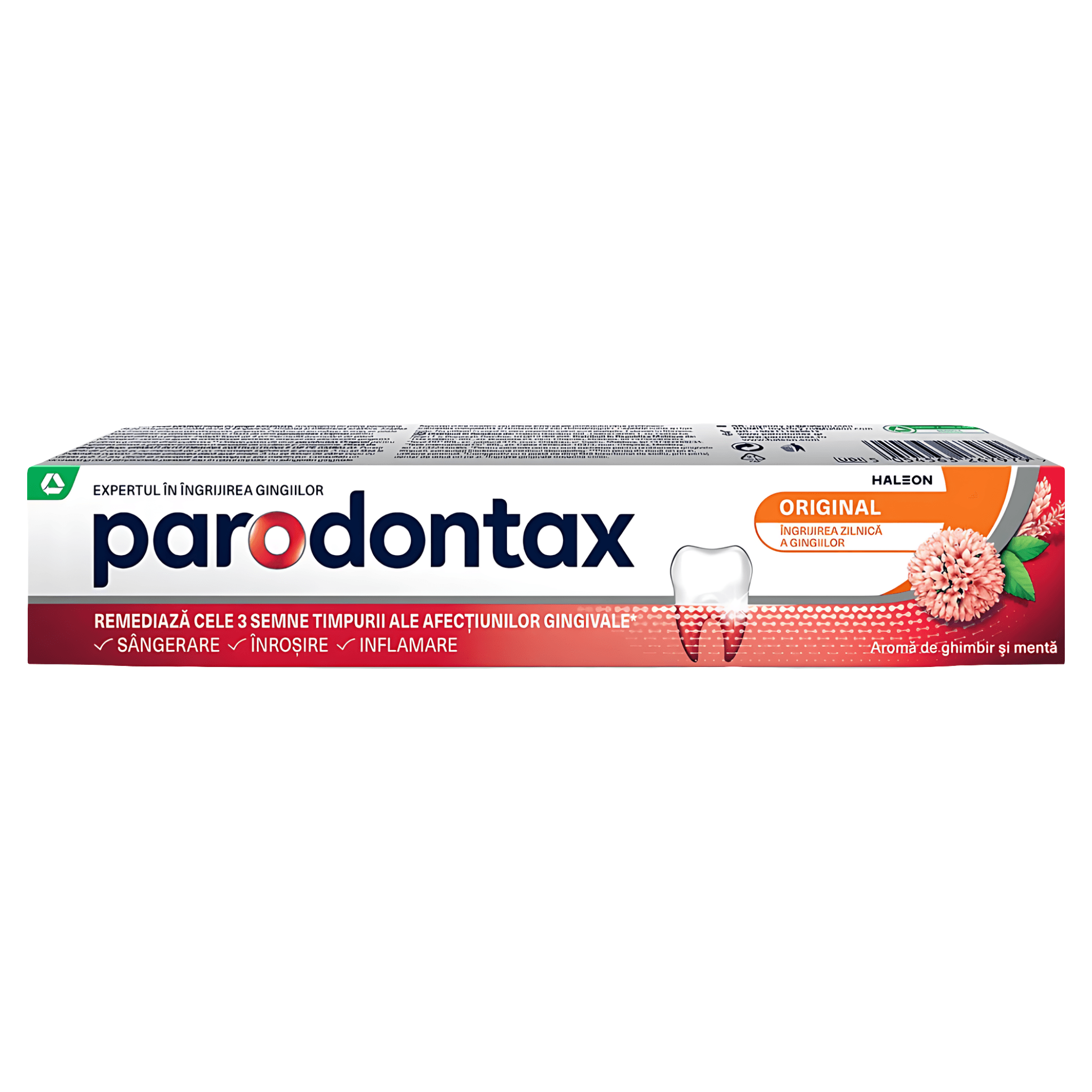 Pasta de dinti Parodontax Original, aroma de ghimbir si menta, 75 ml