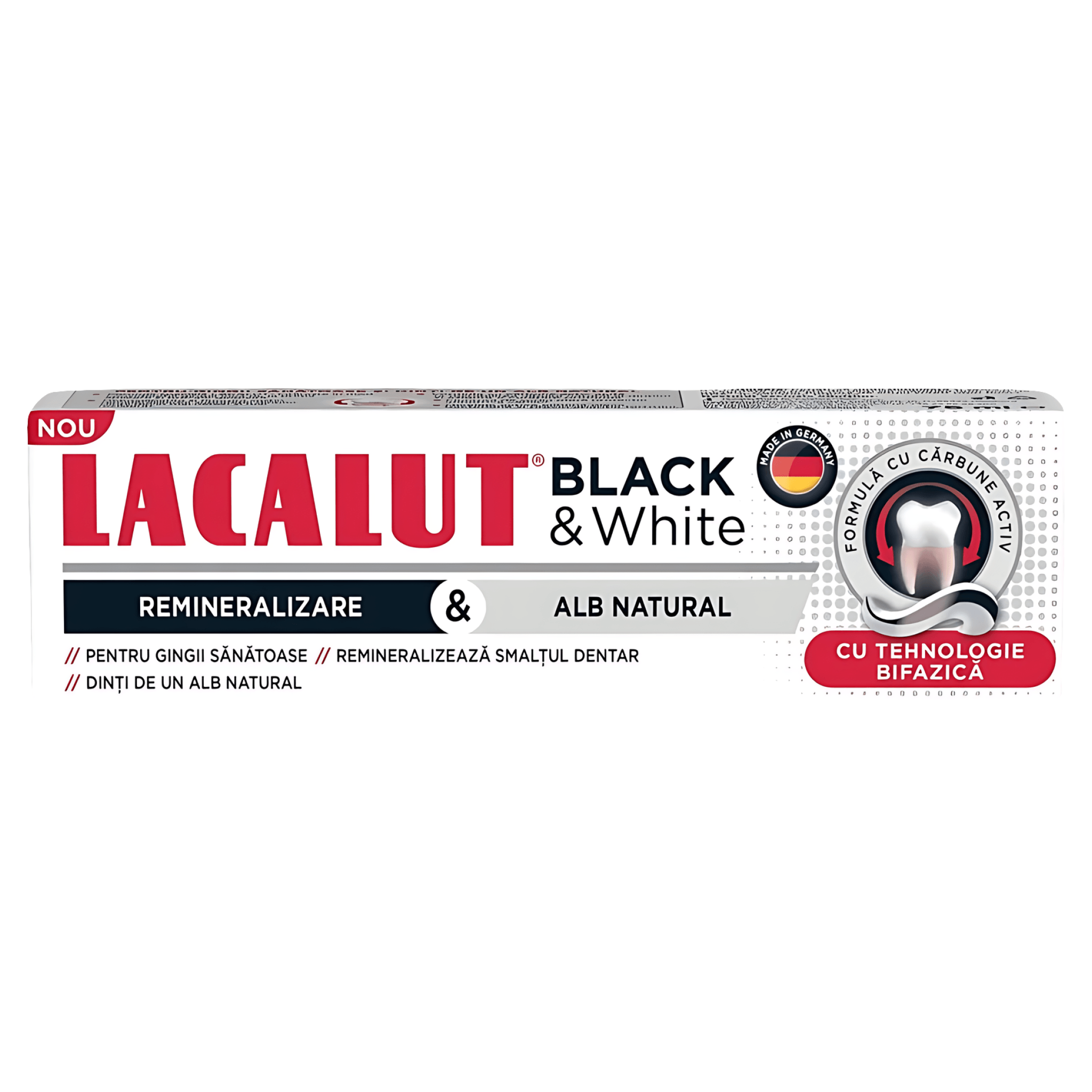 Pasta de dinti Lacalut Black & White, 75 ml