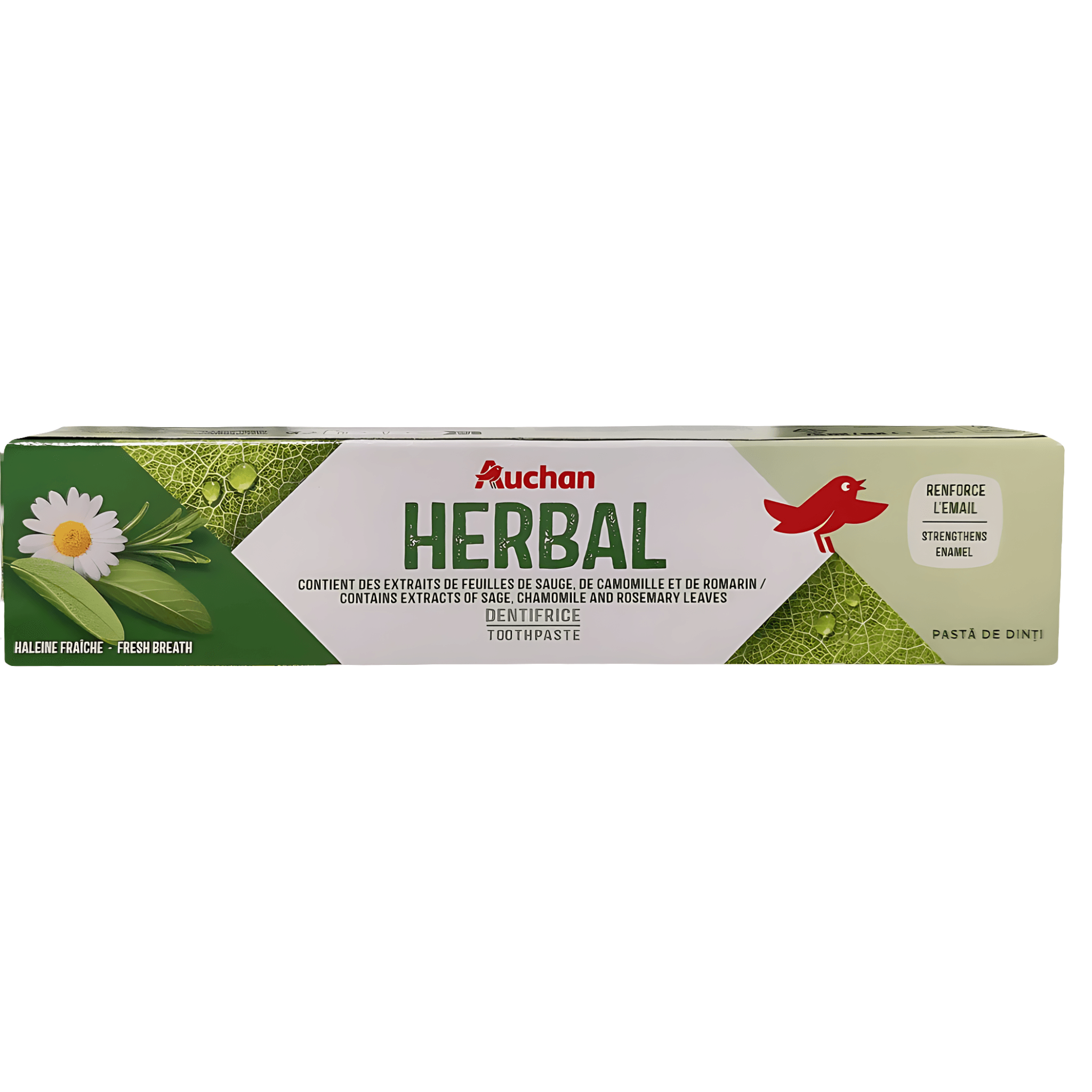 Pasta de dinti cu extract de plante Auchan, 75 ml