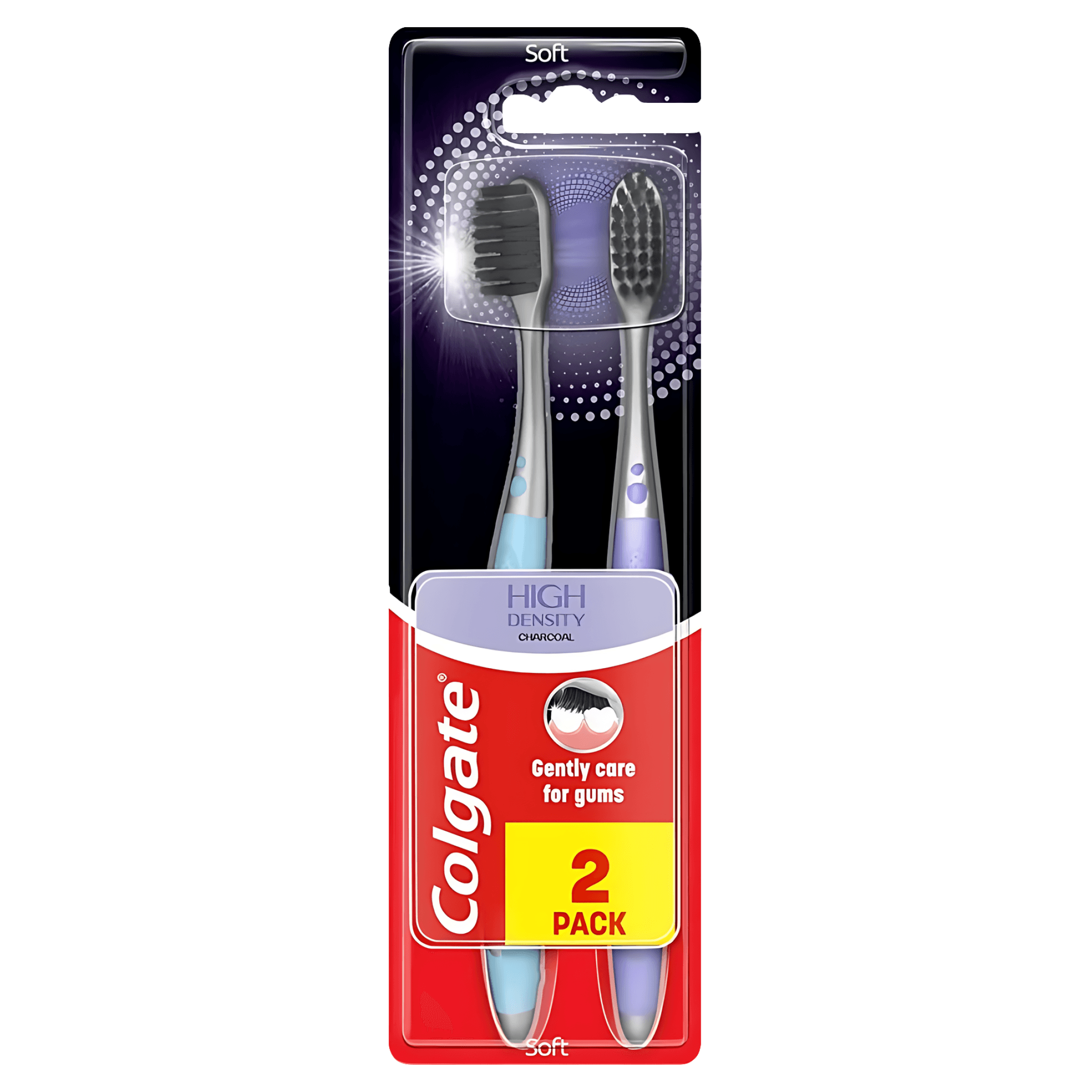 Pachet periuta de dinti Colgate High Density Charcoal, 2 bucati