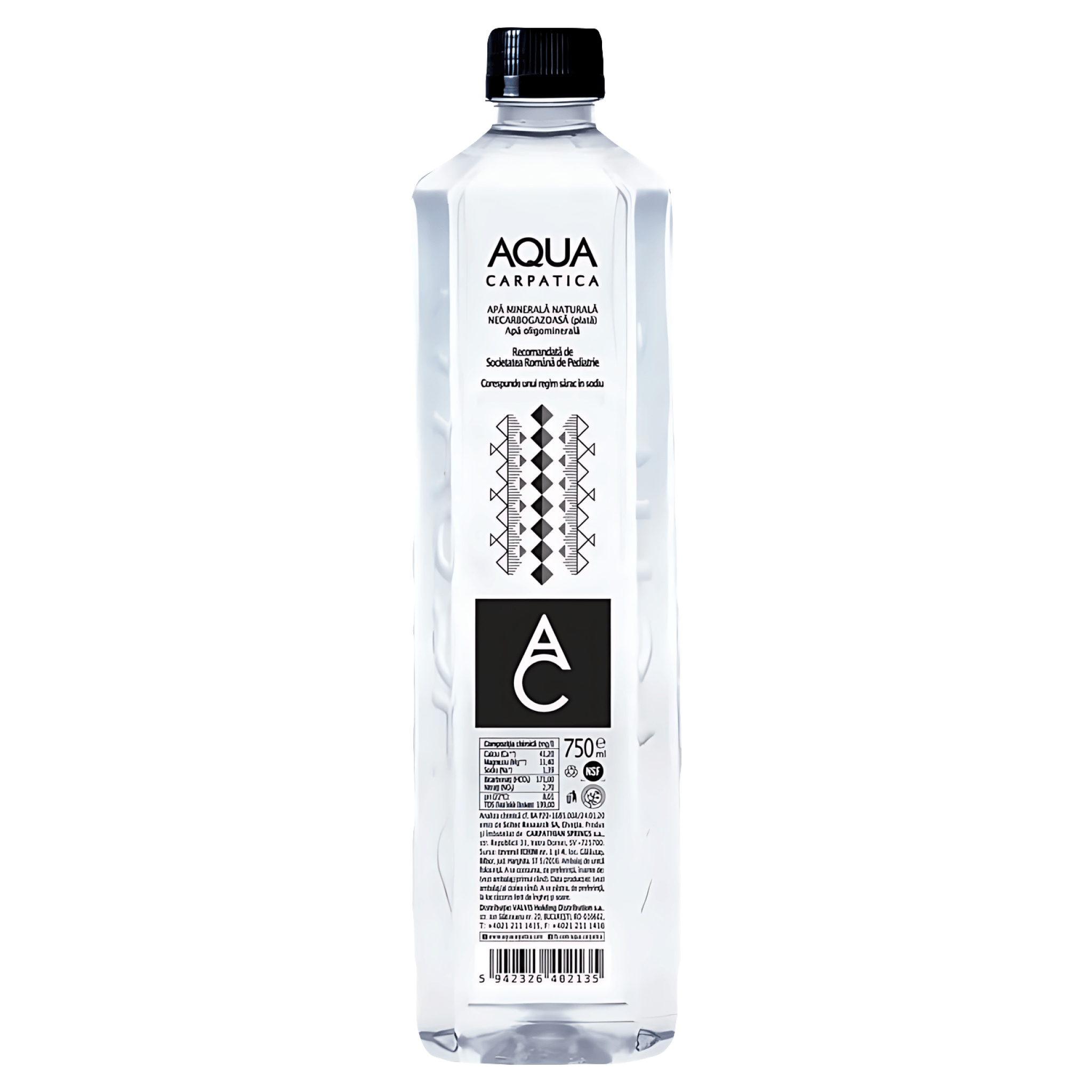 Apa plata Aqua Carpatica, pet, 0.75 l