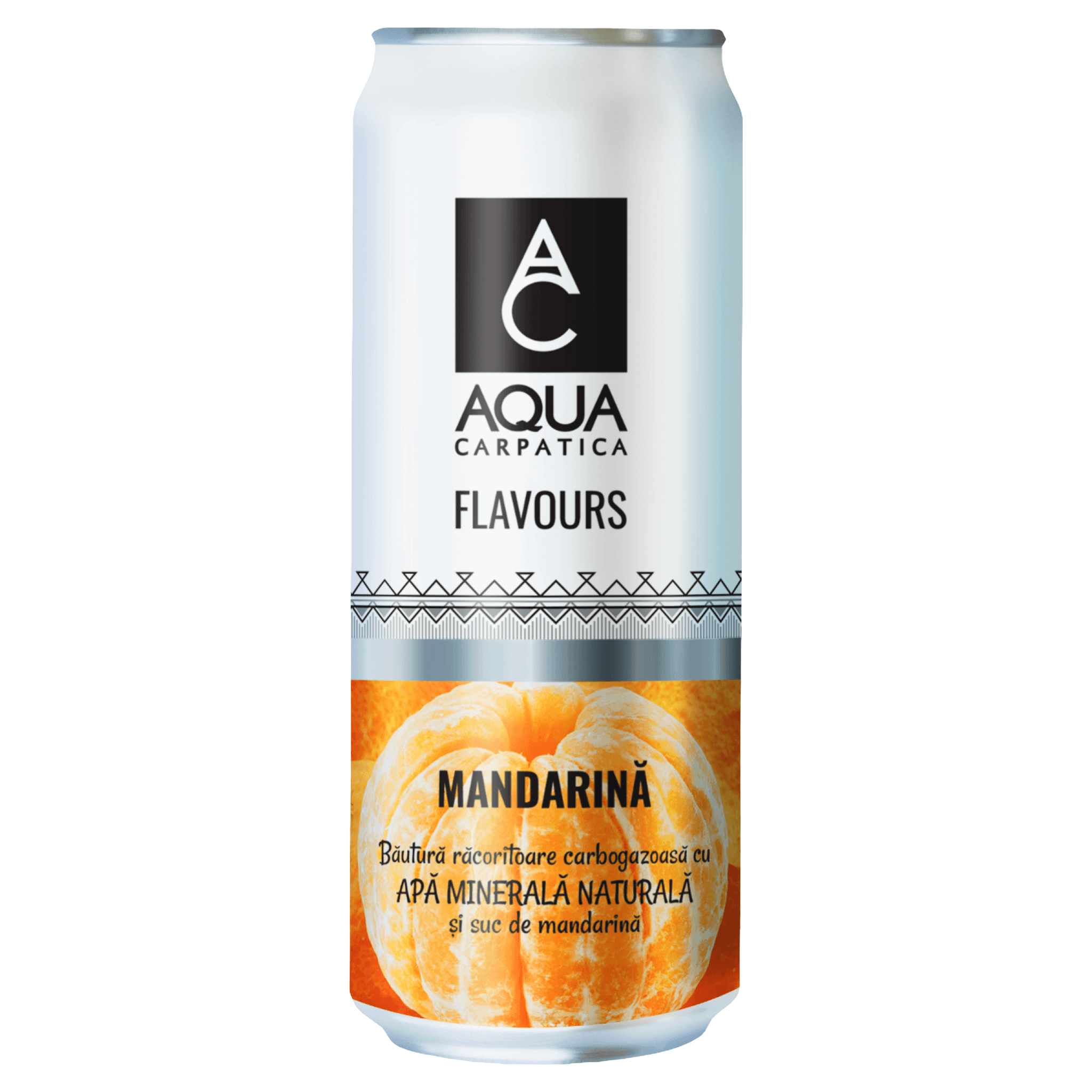 Bautura carbogazoasa Aqua Carpatica Flavours cu aroma de mandarine, 0.33 l