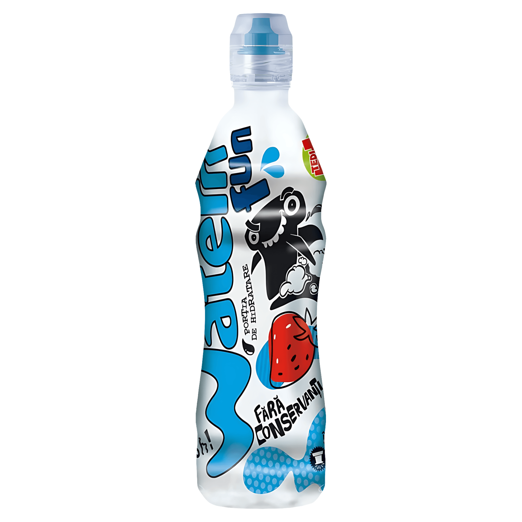 Apa cu aroma de capsuni Tedi, 0.5 l